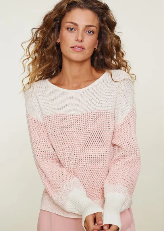 Lagos Sweater Rose/ Egret sold by Simple