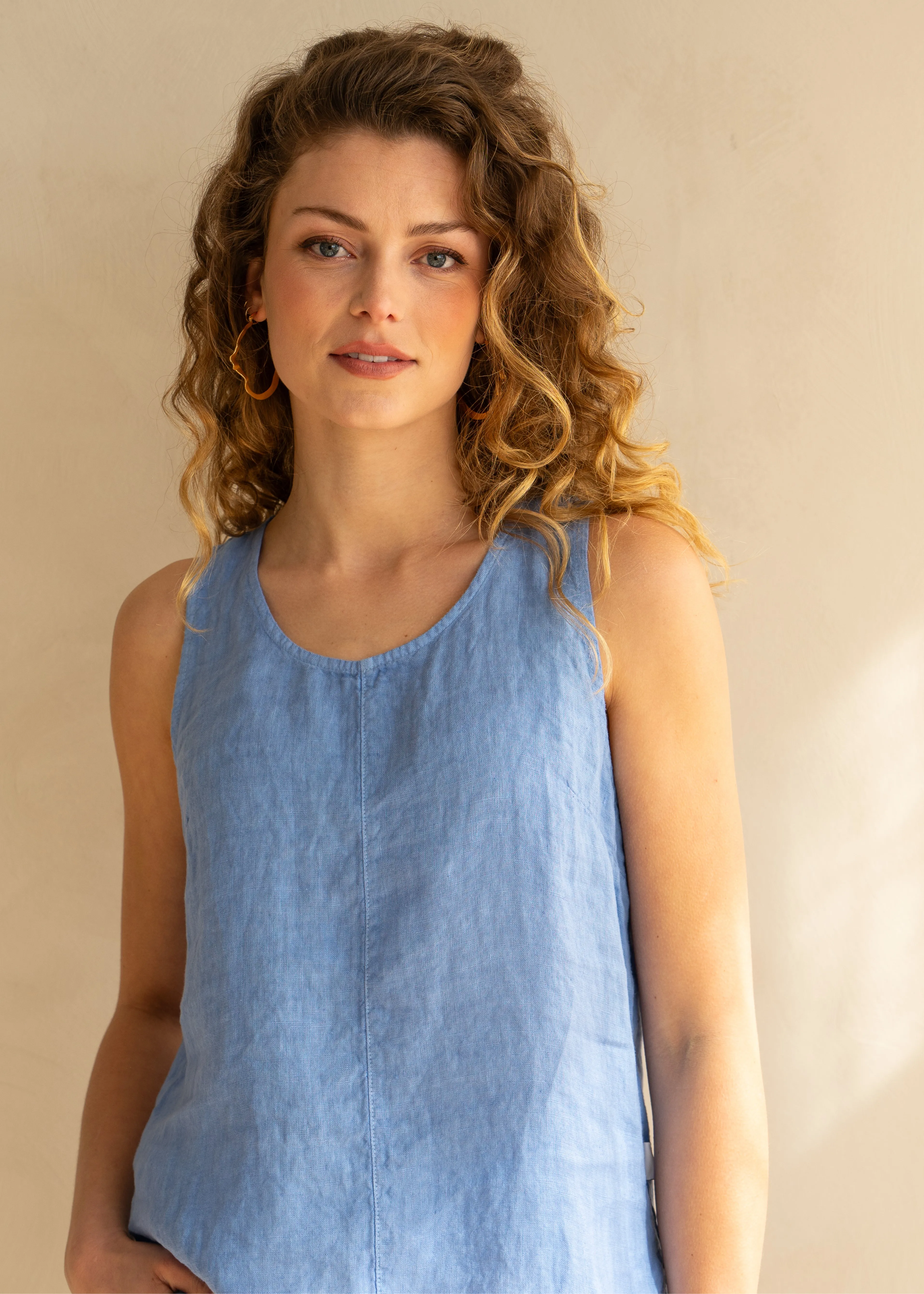 Denia Top Cornflower Blue sold by Simple