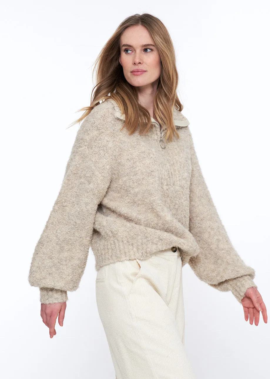 Nova Sweater Biscuit Mel sold by Simple