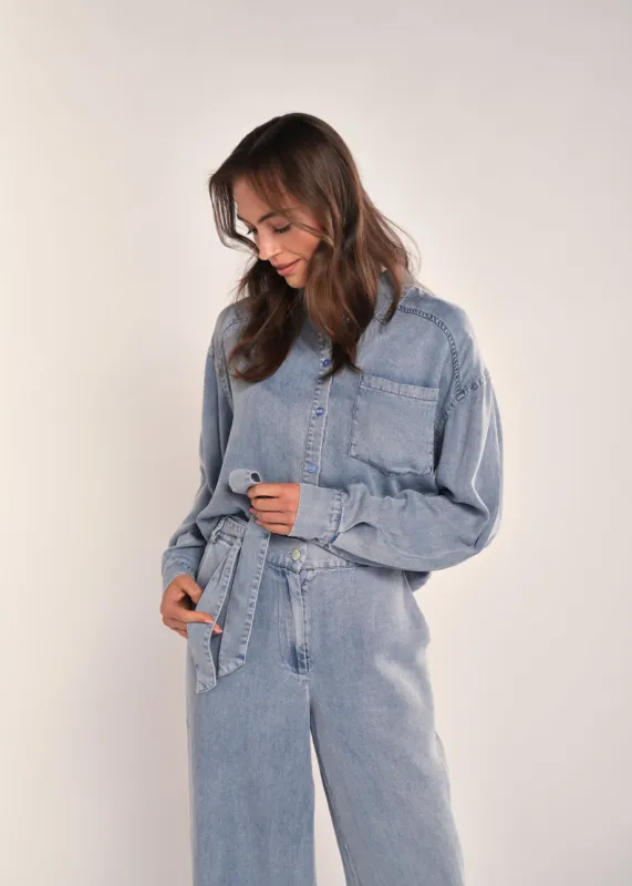 Isala blouse Sun Faded Blue sold by Simple