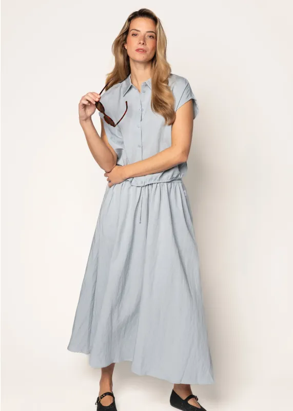 Bo Blouse Fog Blue made by Simple