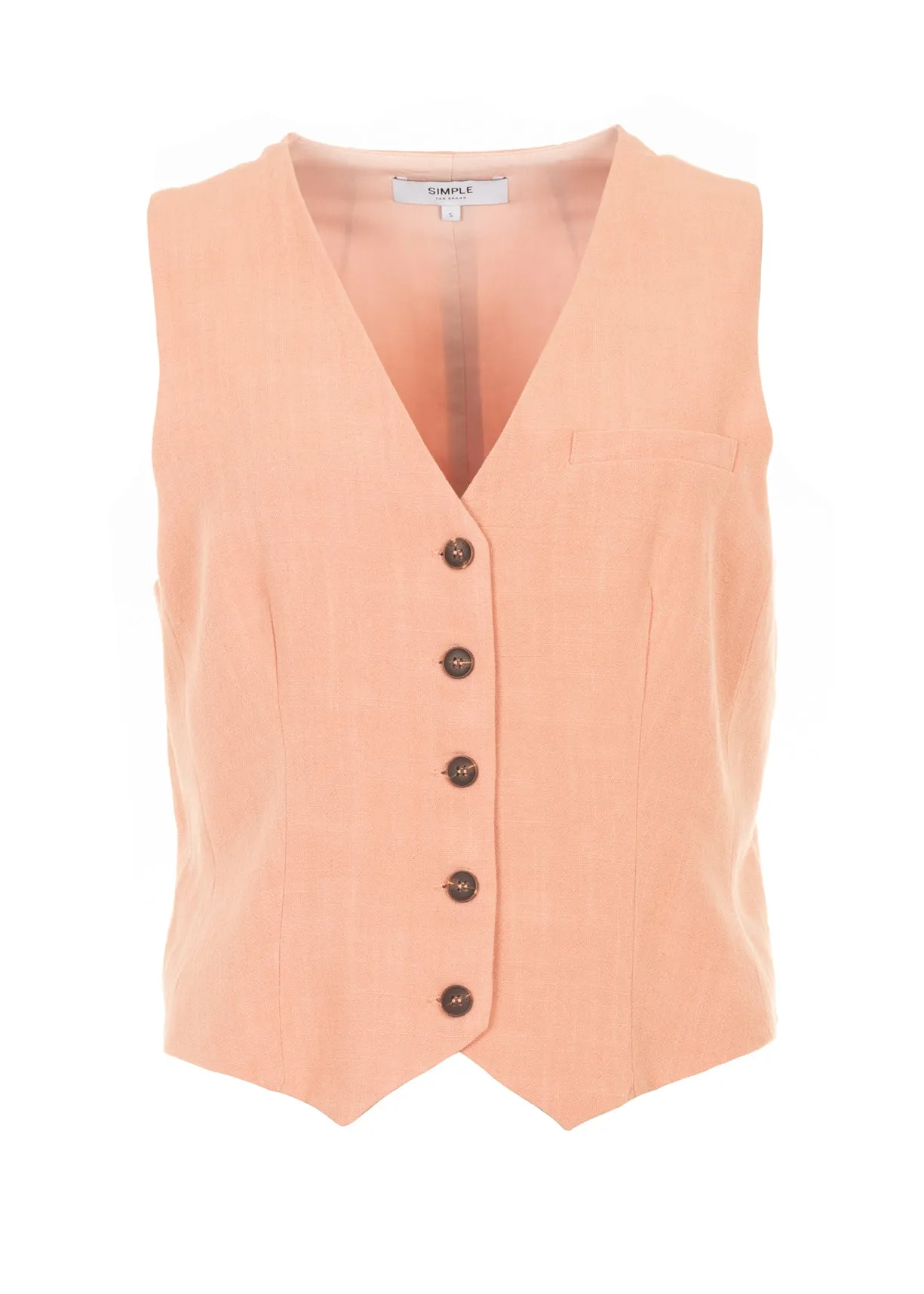 Madrid Gilet Peach Beige sold by Simple product image thumbnail 3