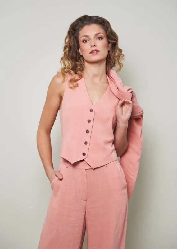 Madrid Gilet Peach Beige sold by Simple