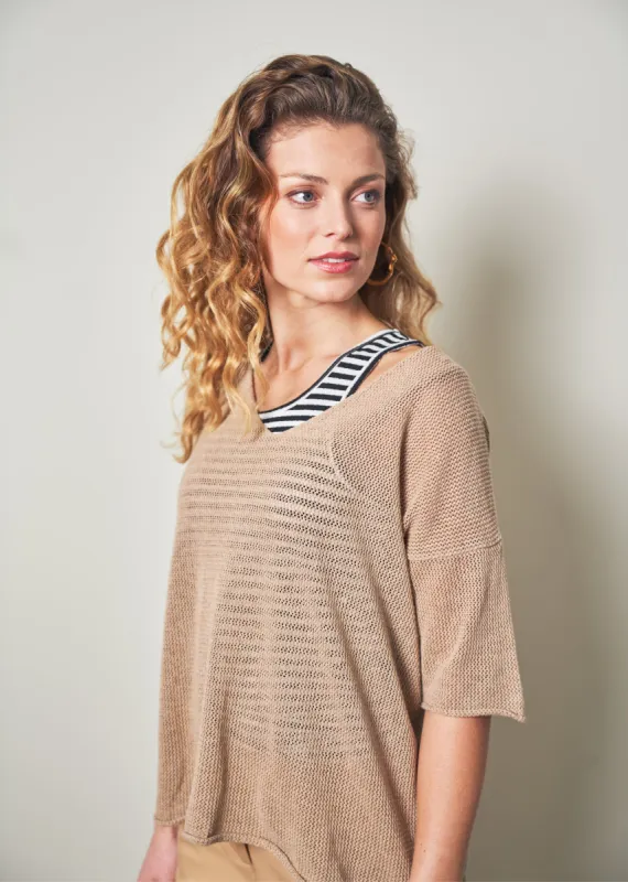 Prato Top Egret/Black sold by Simple