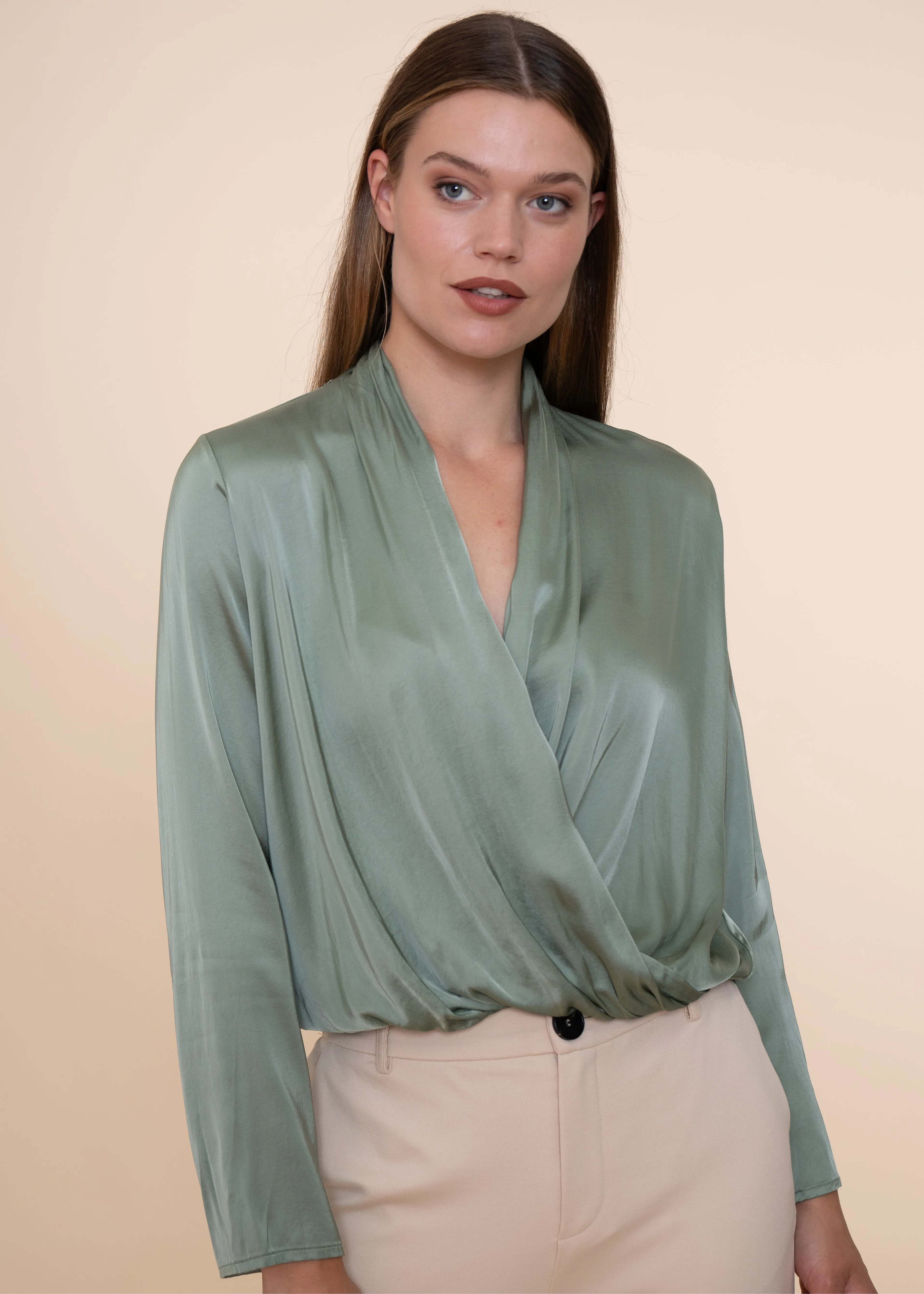 Eben Blouse Stone Green sold by Simple