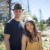 Unisex Panama Style Trilby Fedora Straw Sun Hat with Leather Belt sold by Simplicity