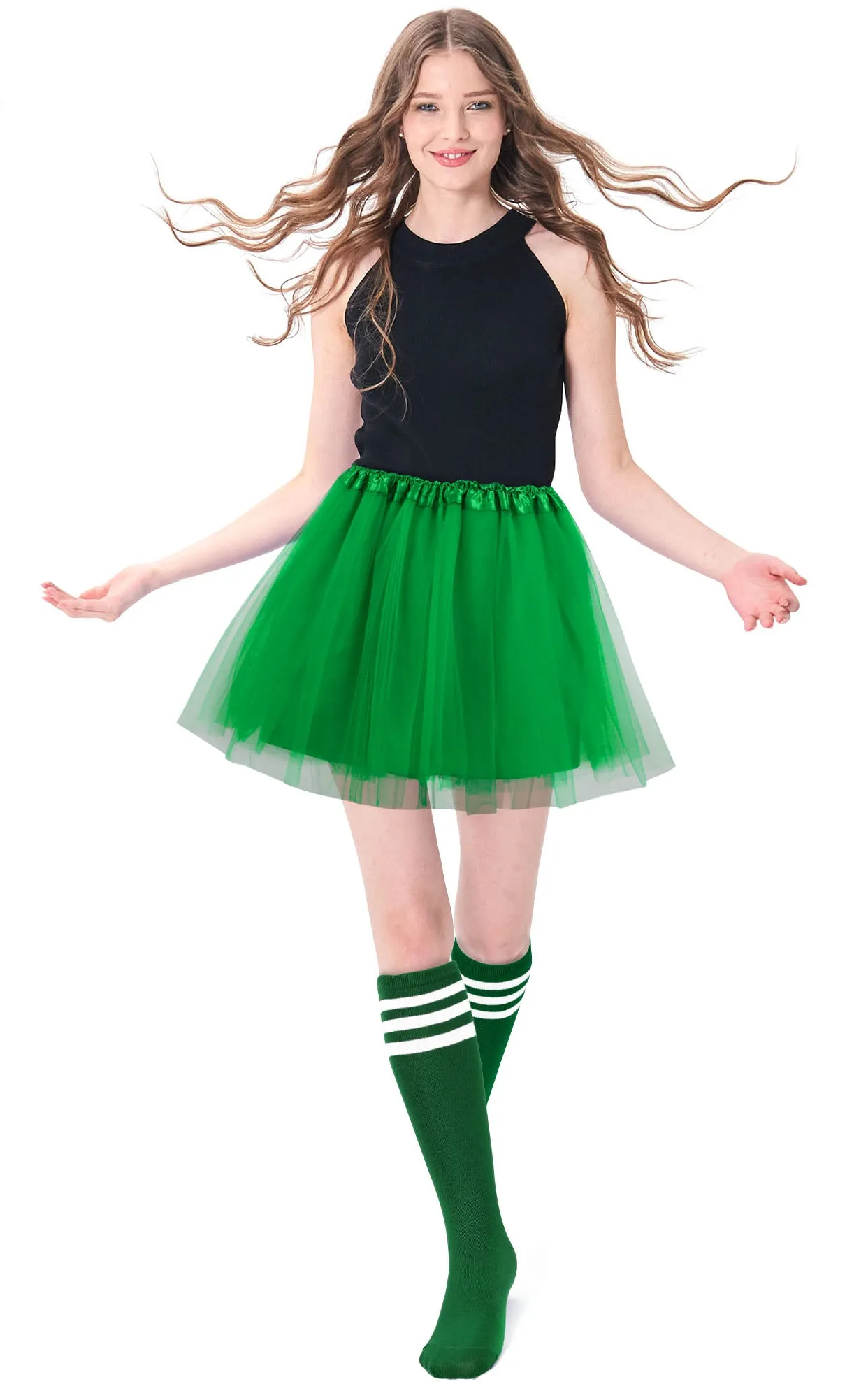 Adult Costume Accessories Set Women's Classic 4 layered Tulle Tutu Skirt Tube Socks sold by Simplicity product image thumbnail 5