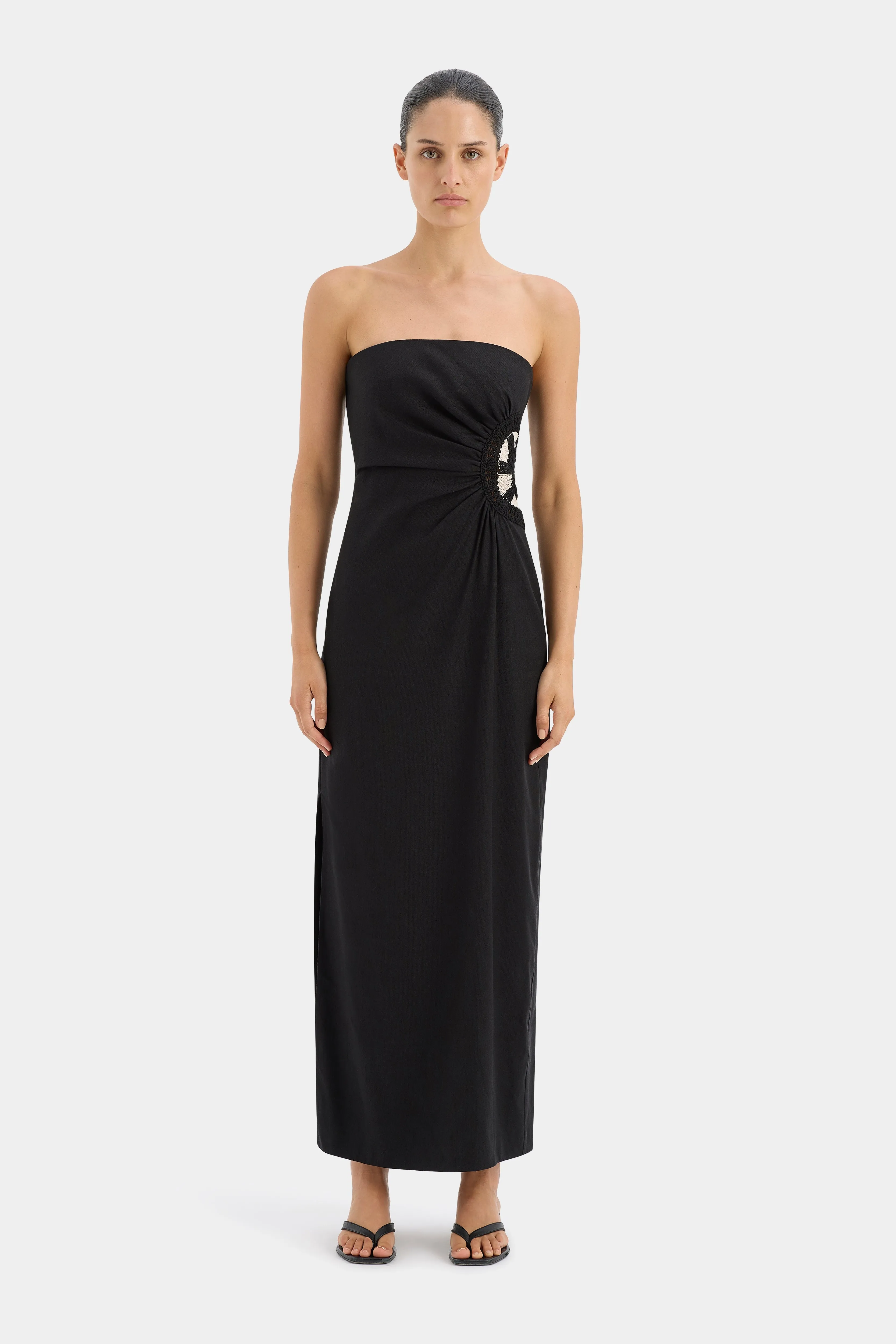 Dorian Strapless Midi Dress sold by SIR the label