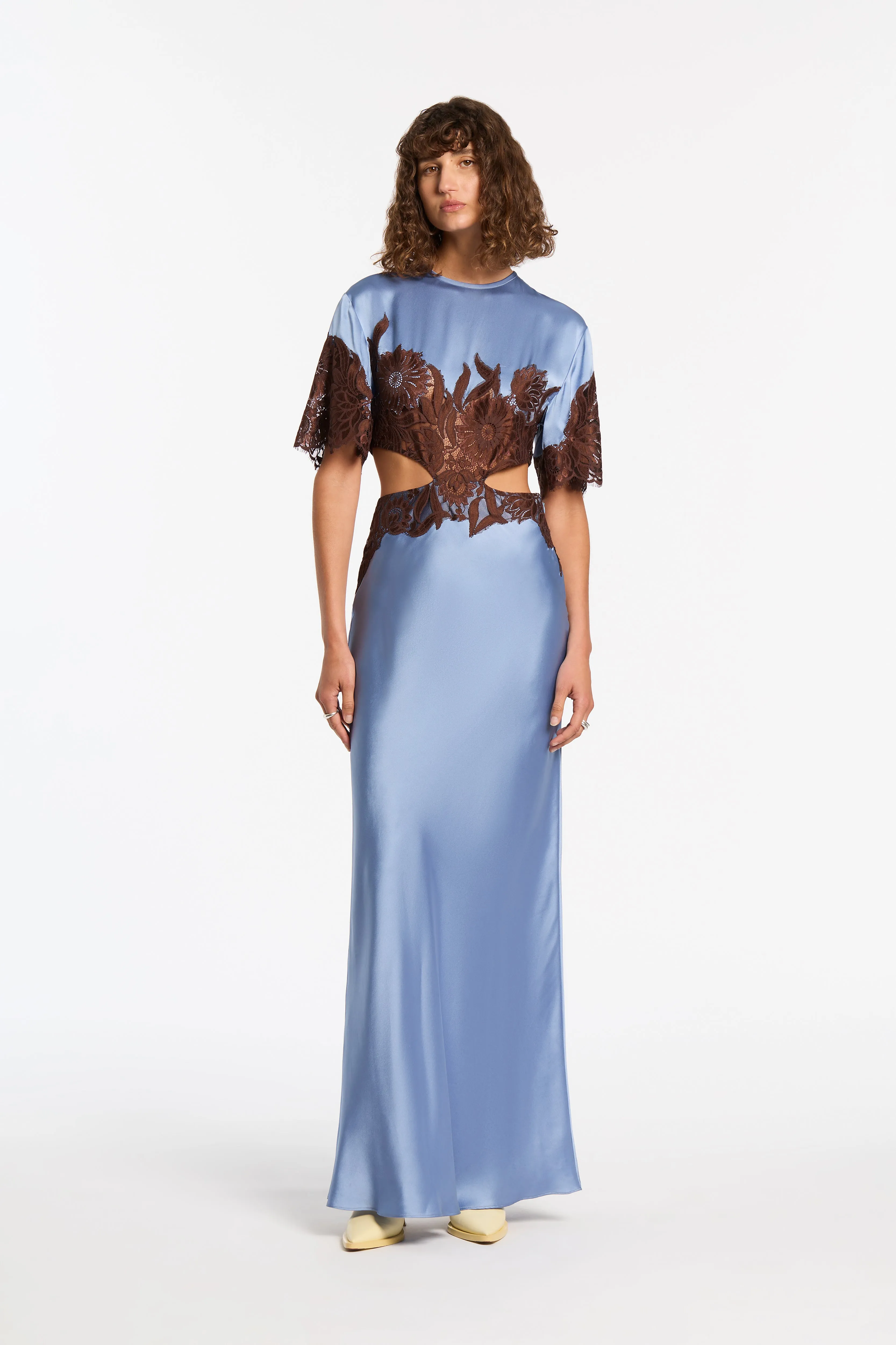 Danseurs Lace Cut Out Gown sold by SIR the label