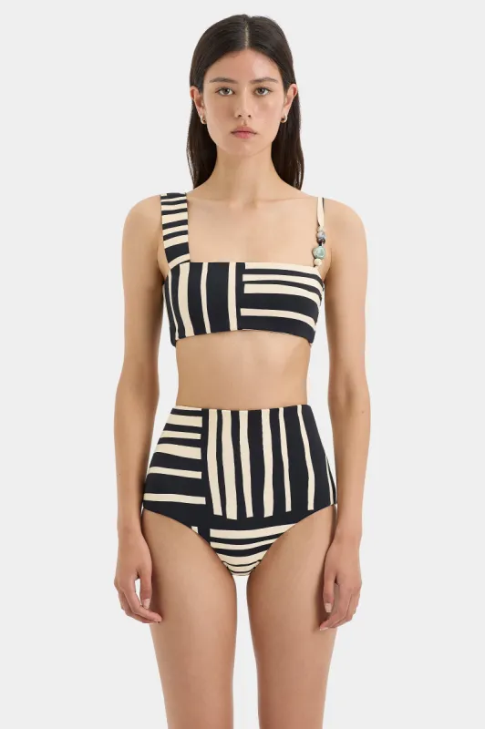 Linocut Beaded Bandeau sold by SIR the label