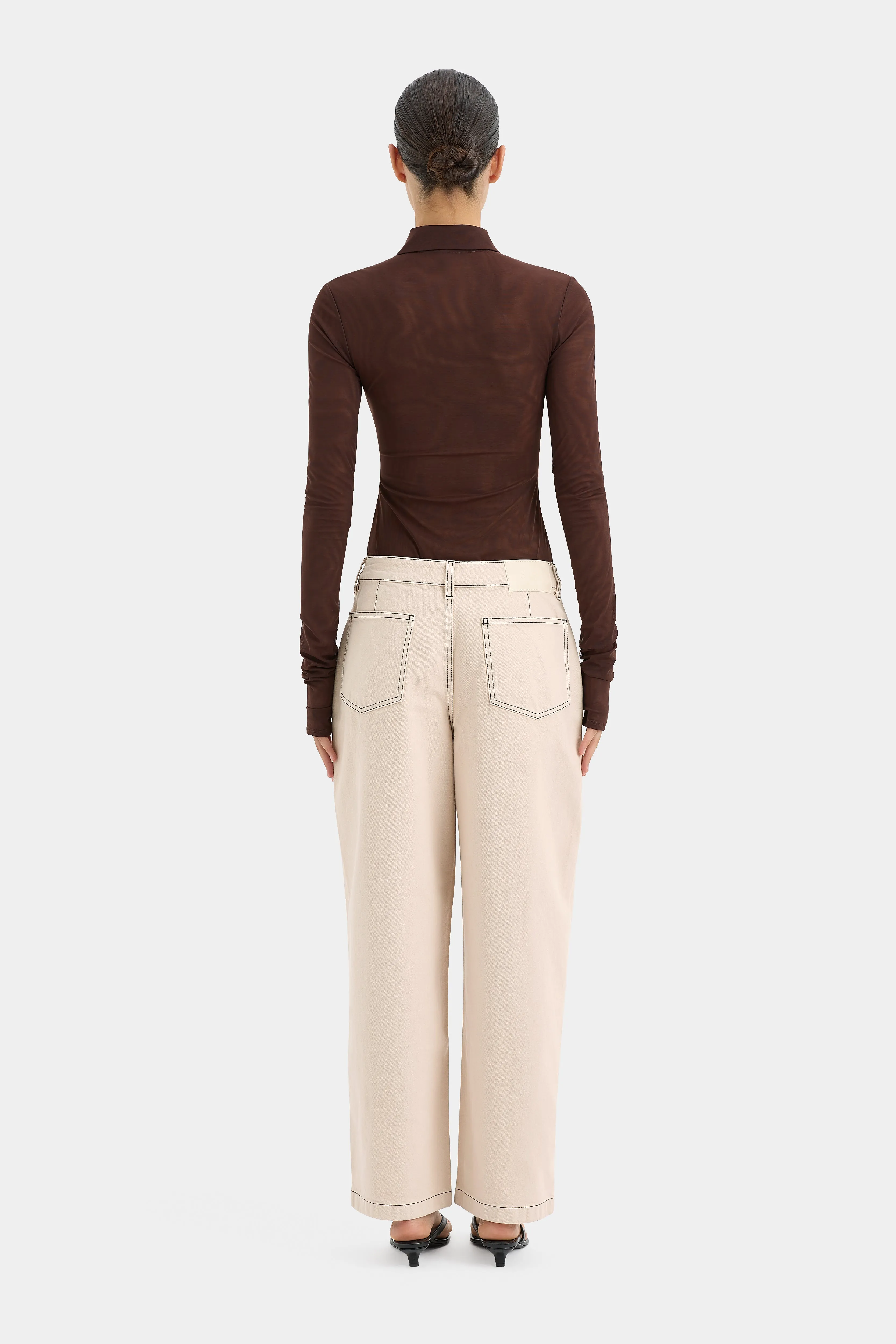Jacques Mesh Zip Bodysuit sold by SIR the label product image thumbnail 4