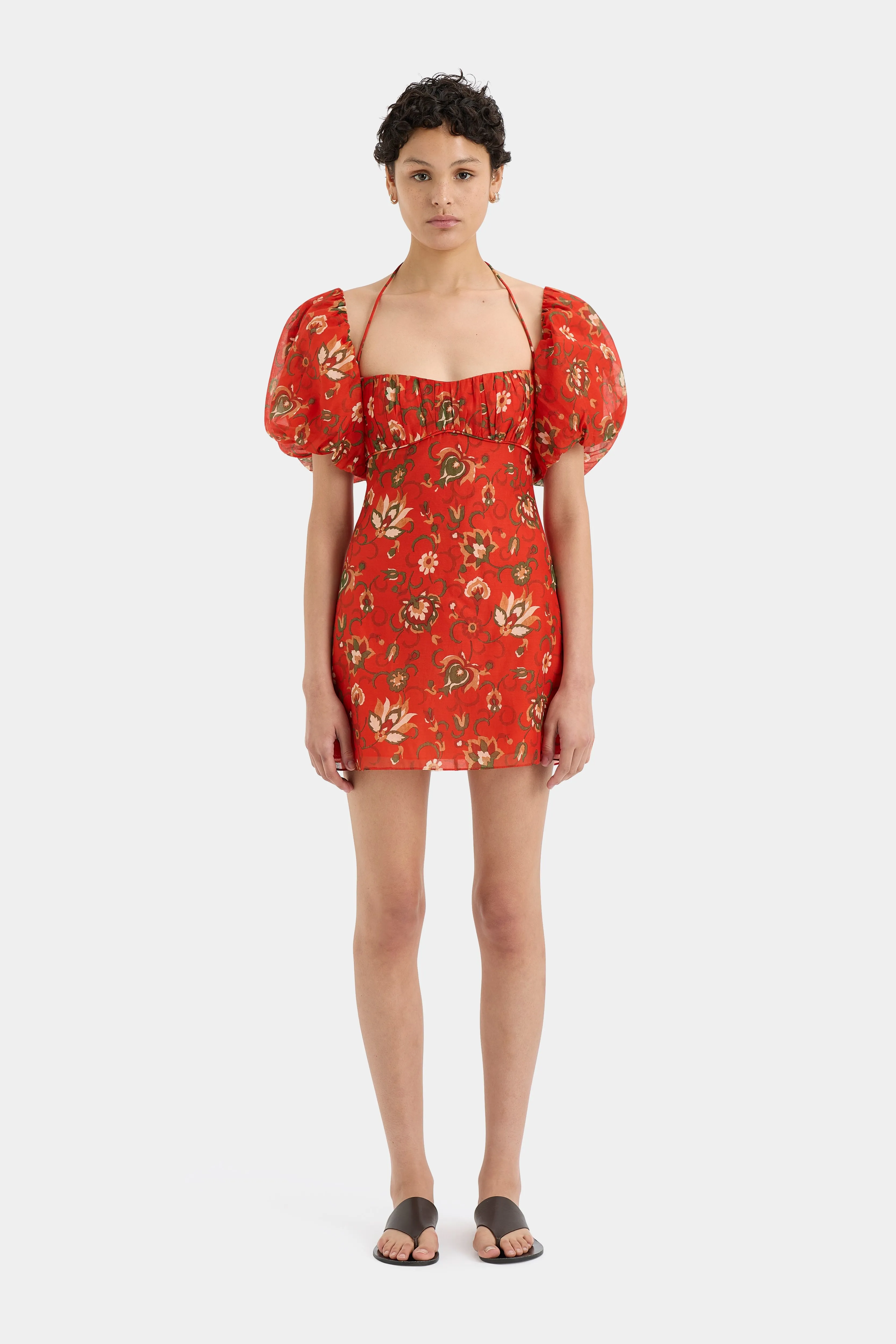 Reyes Puff Sleeve Mini Dress sold by SIR the label