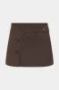 Sandrine Button Mini Skirt sold by SIR the label