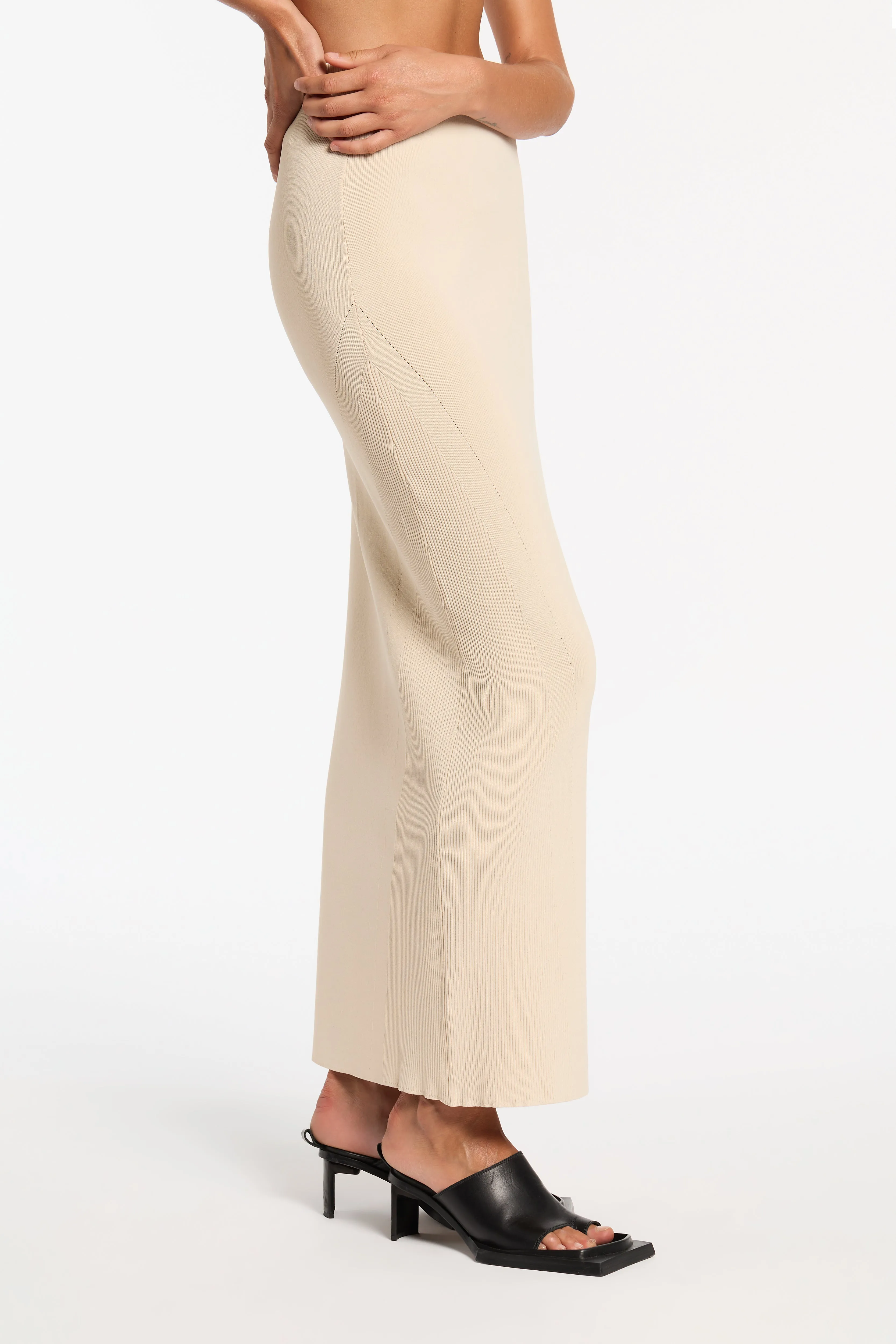 Impasto Ribbed Midi Skirt sold by SIR the label product image thumbnail 4