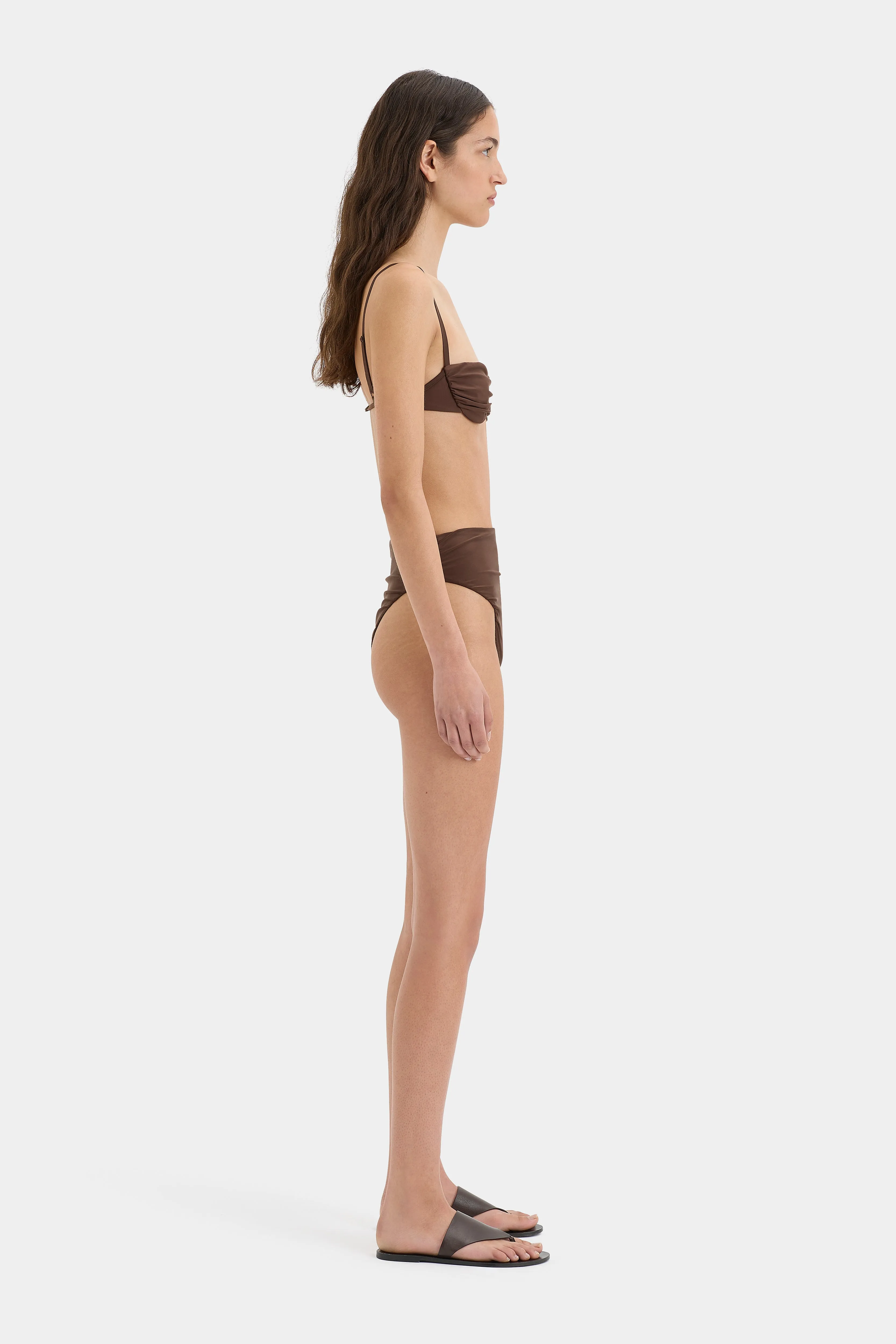 Jeanne Gathered High Cut Brief sold by SIR the label product image thumbnail 3