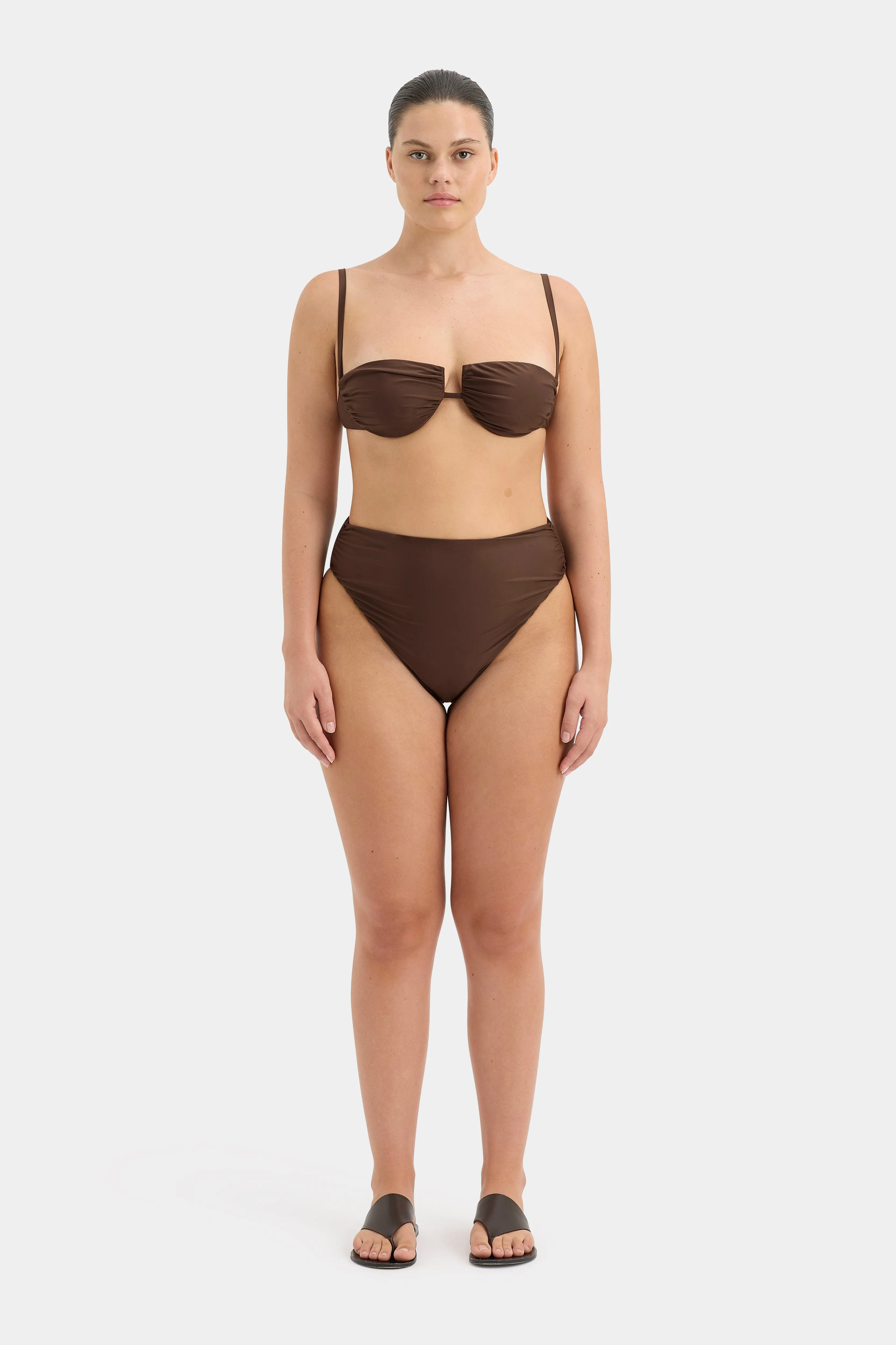 Jeanne Gathered High Cut Brief sold by SIR the label product image thumbnail 5