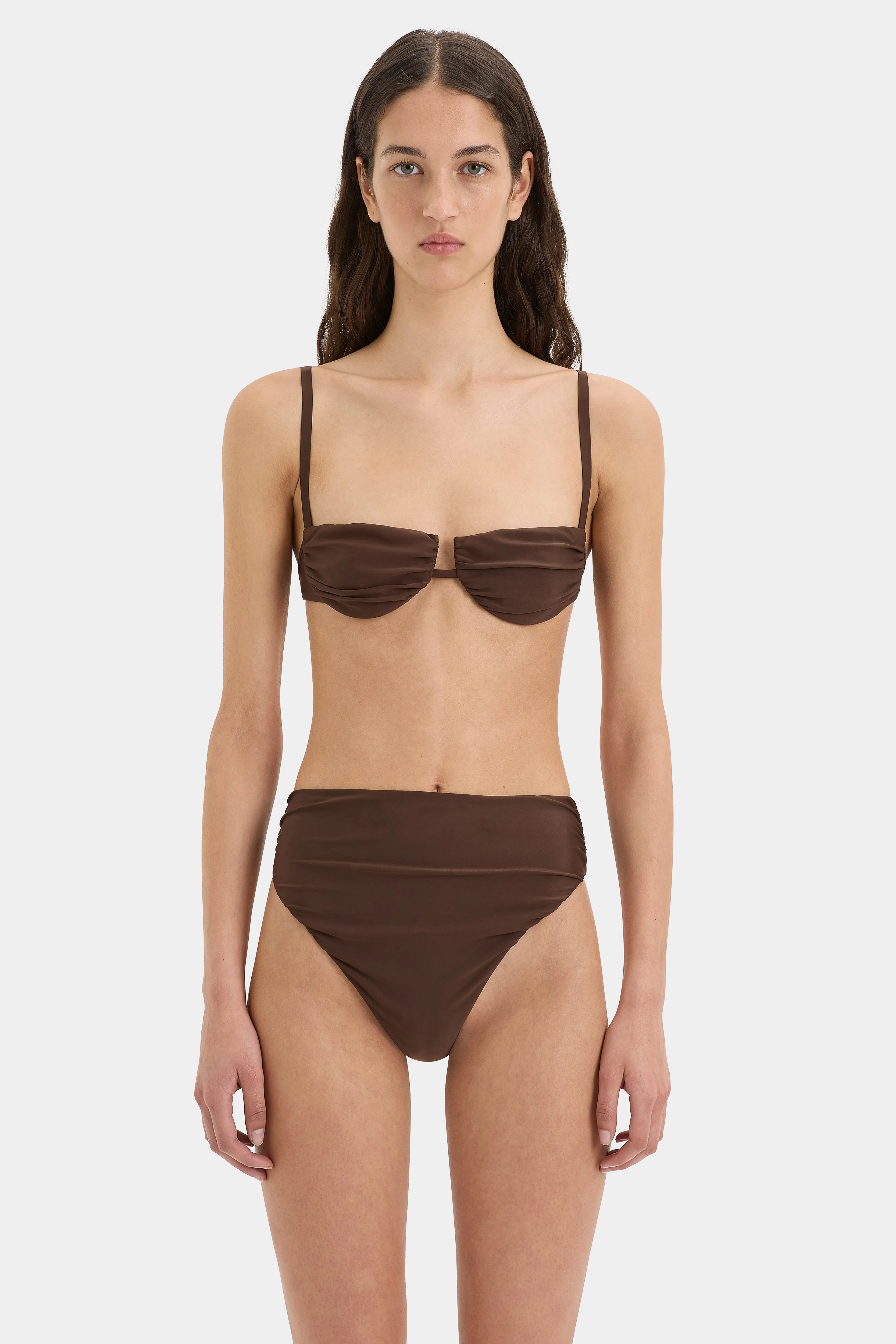 Jeanne Gathered High Cut Brief sold by SIR the label product image thumbnail 4