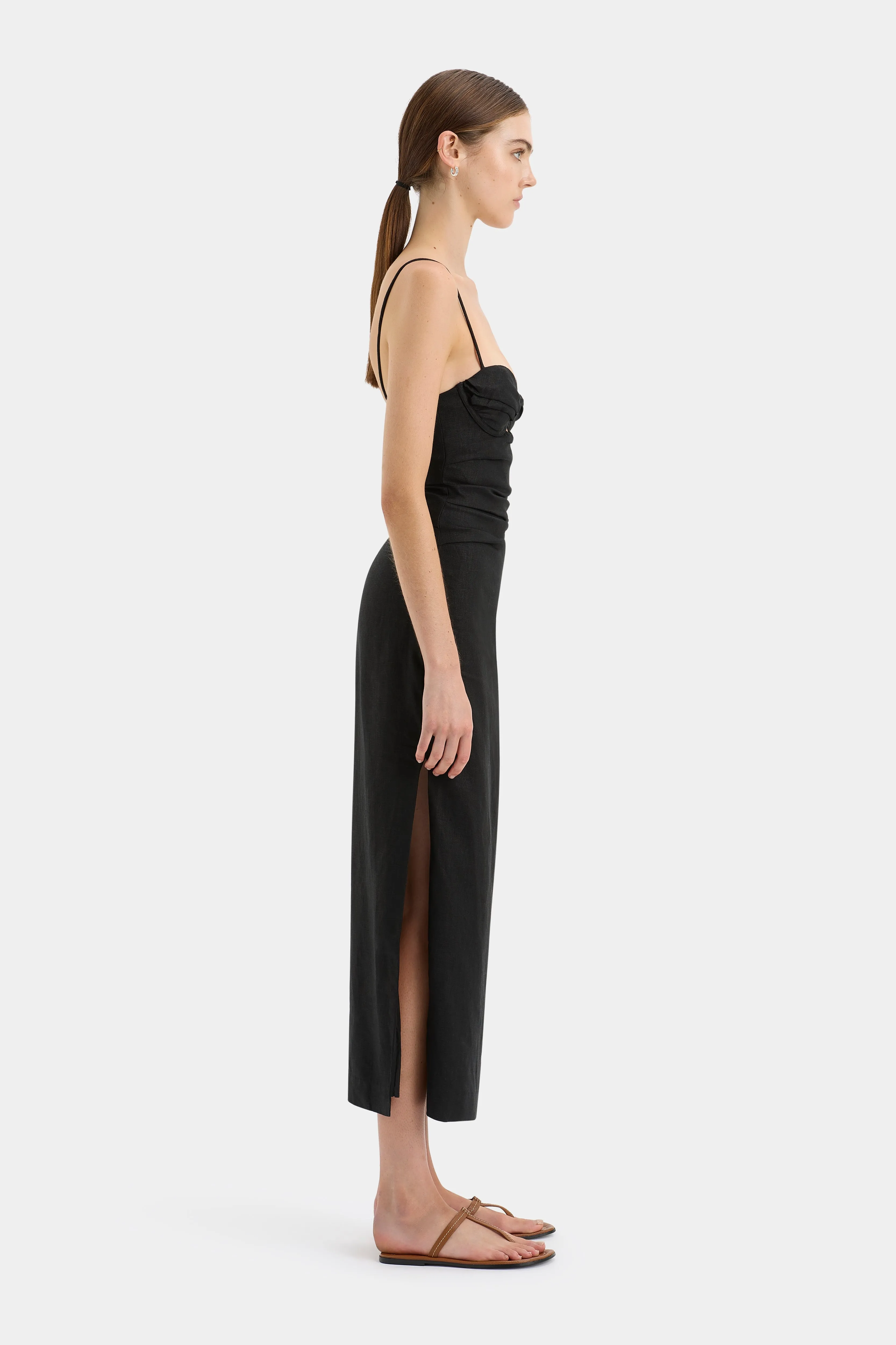 Noemi Balconette Midi Dress sold by SIR the label product image thumbnail 4