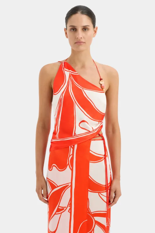 Ramona Asymmetric Top sold by SIR the label