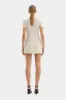 Sandrine Button Mini Skirt sold by SIR the label