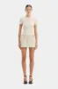 Sandrine Button Mini Skirt sold by SIR the label