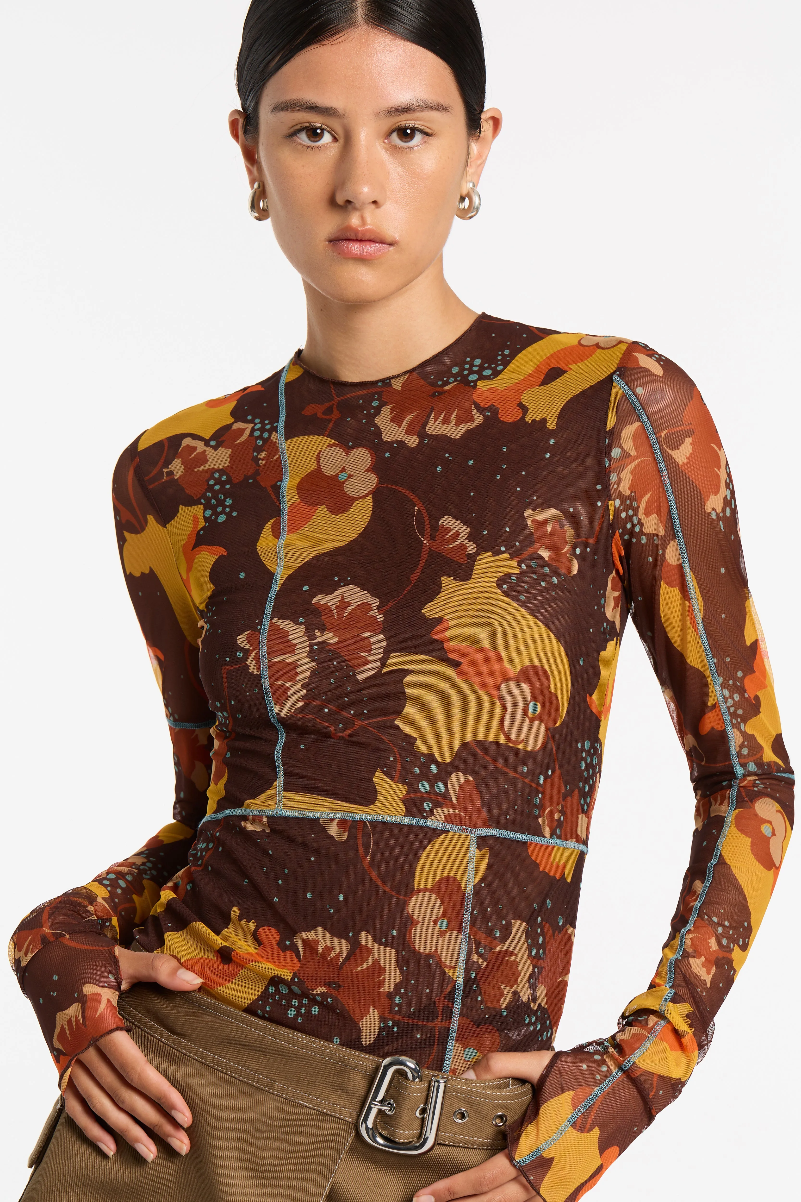 Jacques Mesh Panelled Top sold by SIR the label product image thumbnail 5