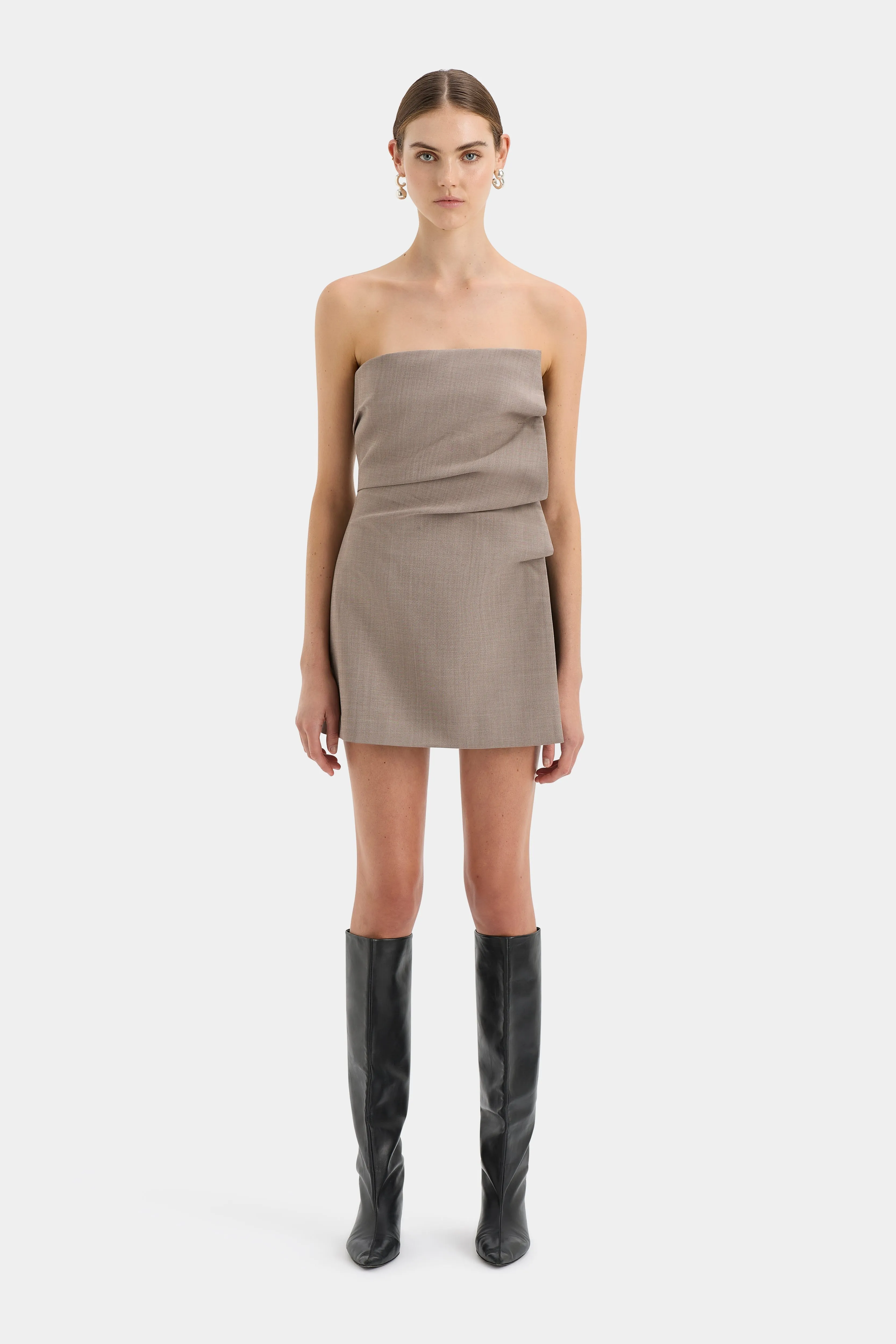 Leonardo Pleated Mini Dress sold by SIR the label product image thumbnail 5