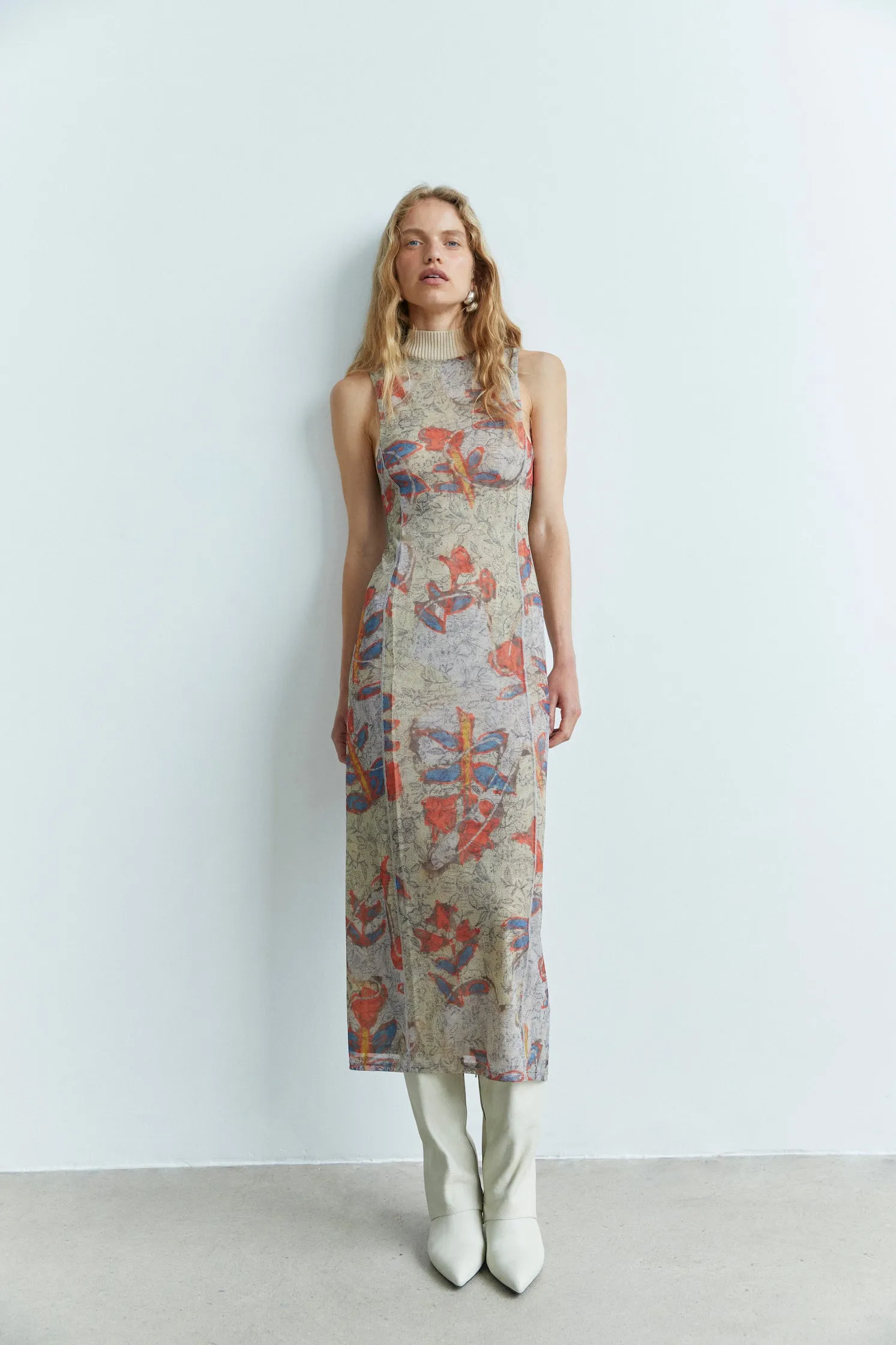 Electra Rib Neck Midi Dress sold by SIR the label product image thumbnail 2