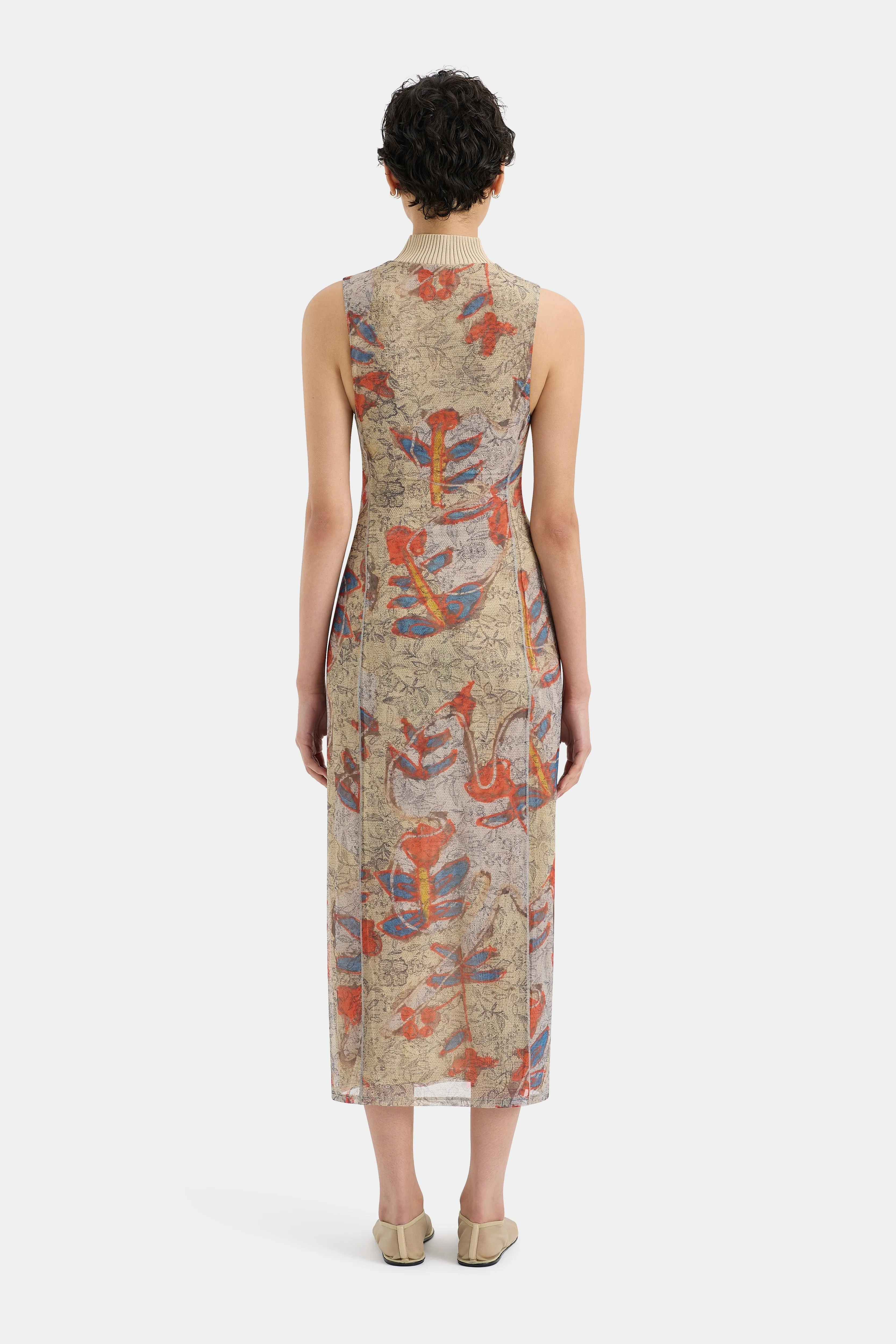 Electra Rib Neck Midi Dress sold by SIR the label product image thumbnail 3