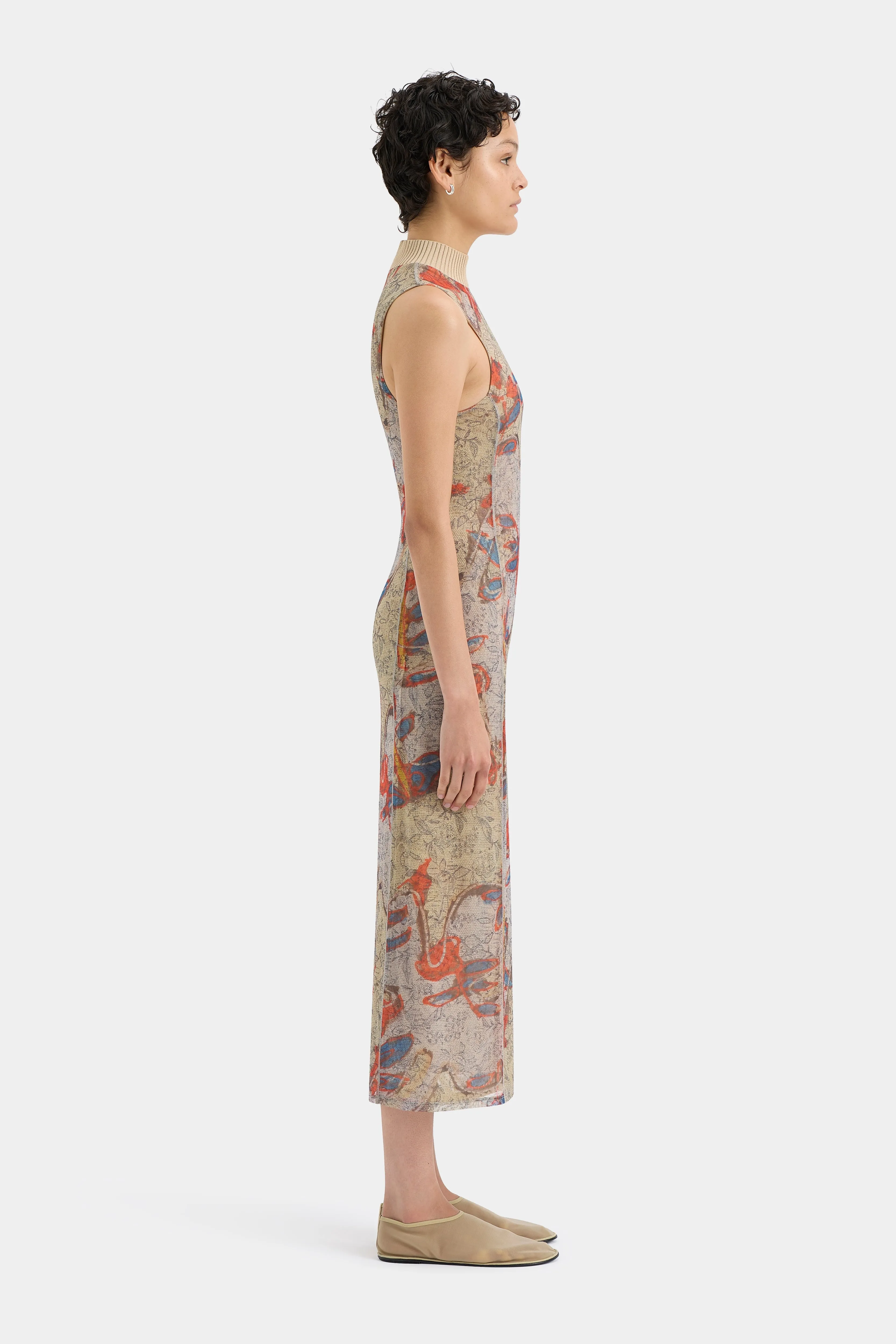 Electra Rib Neck Midi Dress sold by SIR the label product image thumbnail 4