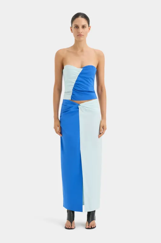 Azul Twist Midi Skirt sold by SIR the label