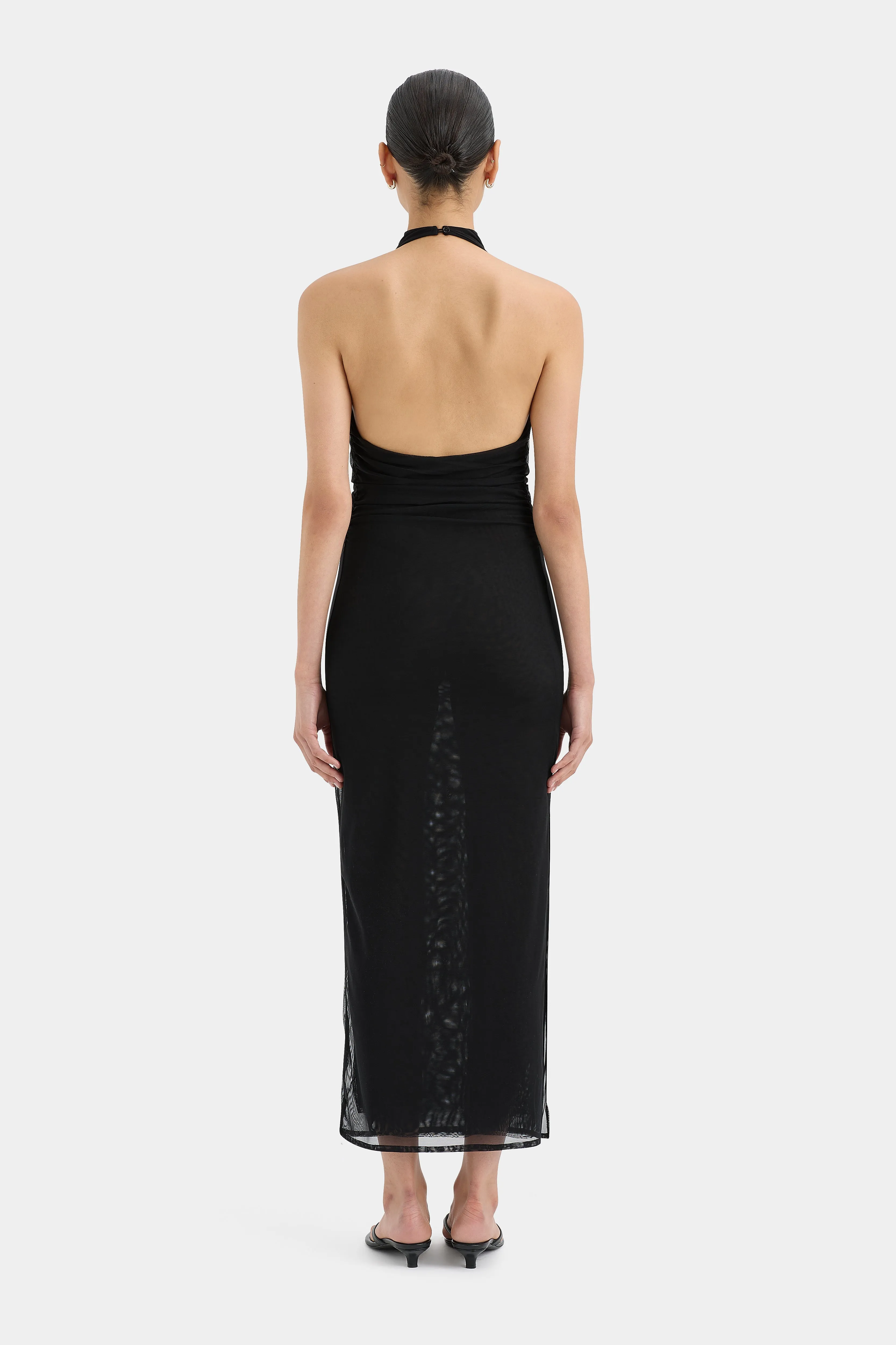 Jacques Mesh Halter Midi Dress sold by SIR the label product image thumbnail 4