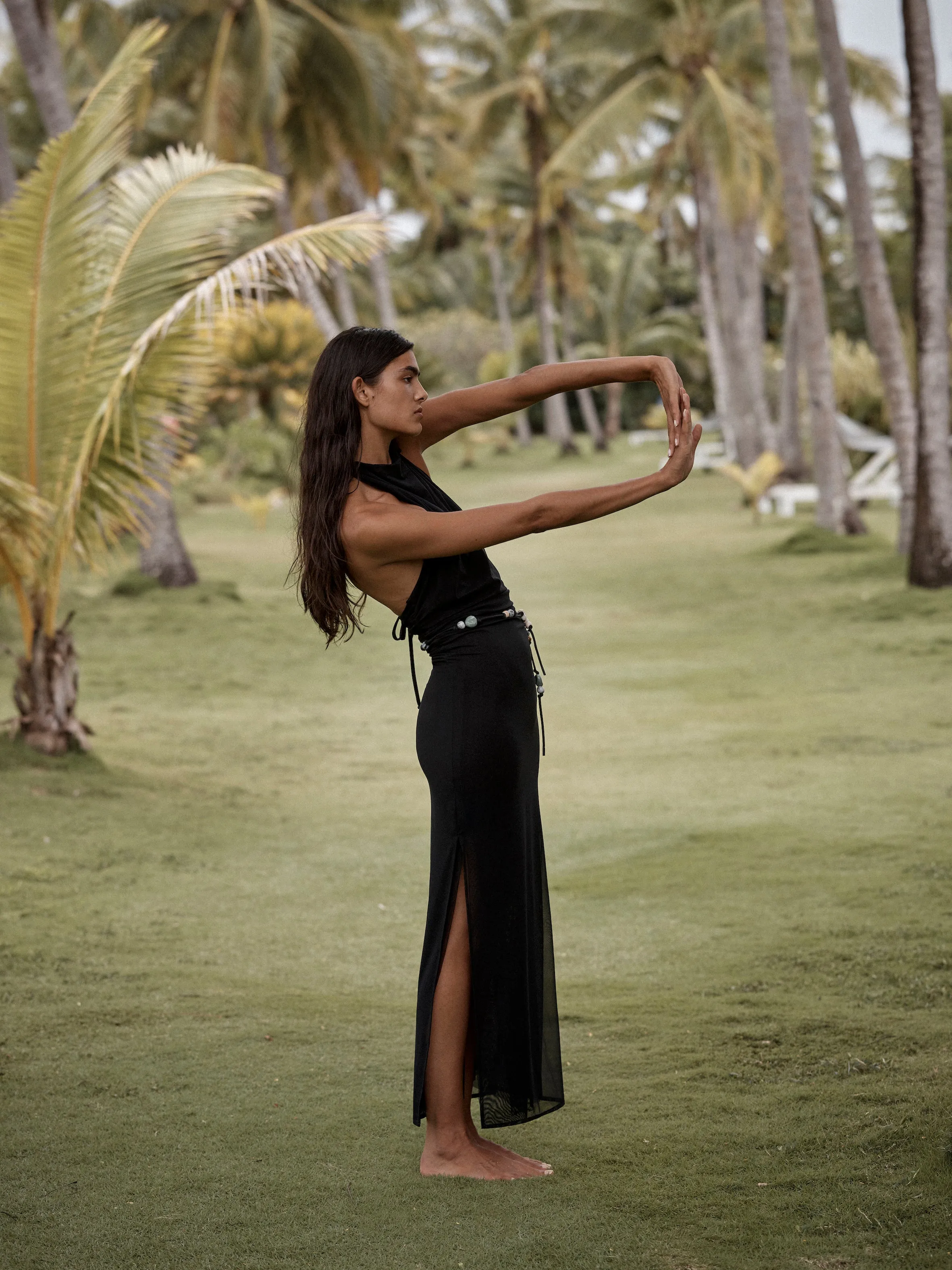 Jacques Mesh Halter Midi Dress sold by SIR the label product image thumbnail 2