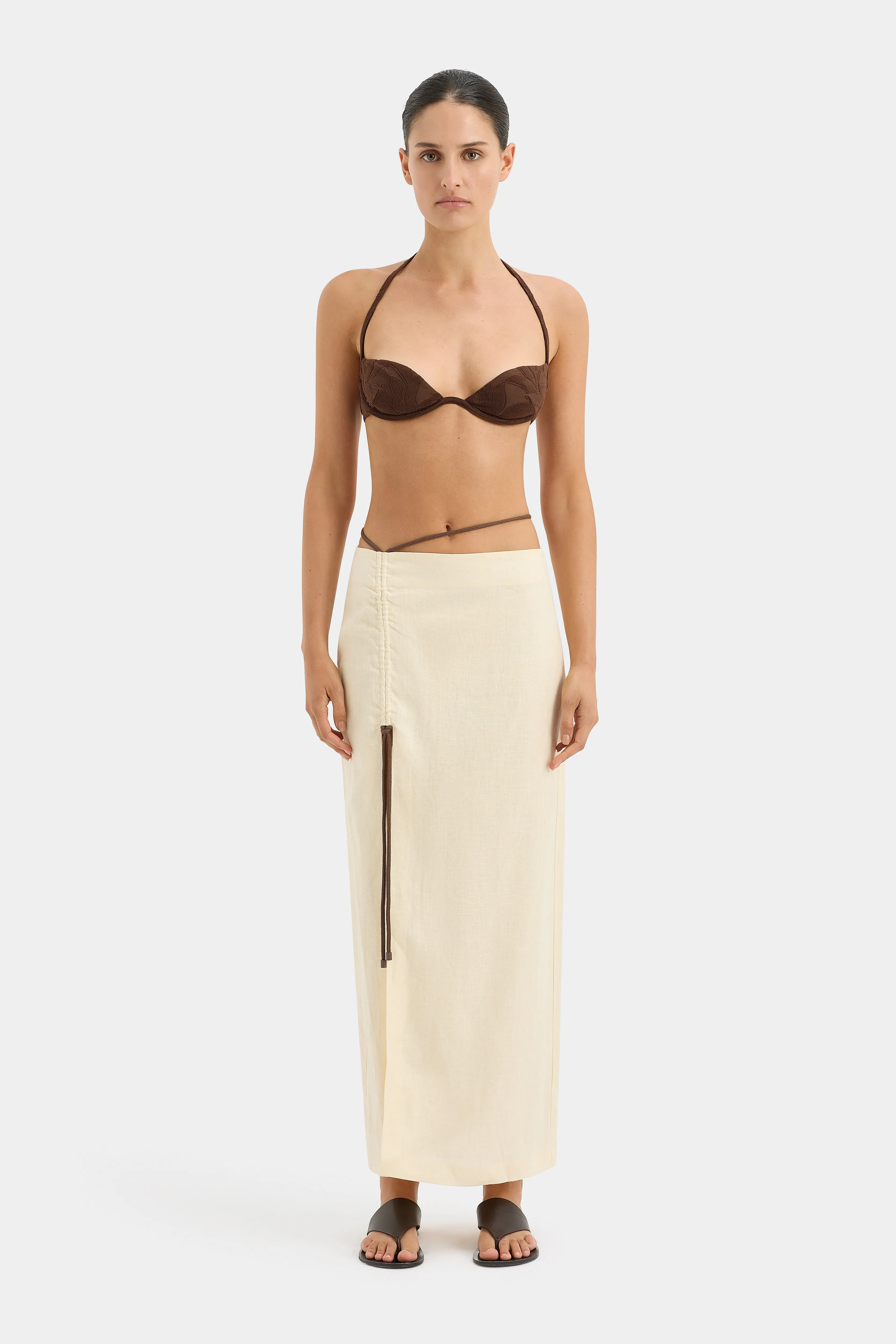 Josefina Corded Midi Skirt sold by SIR the label