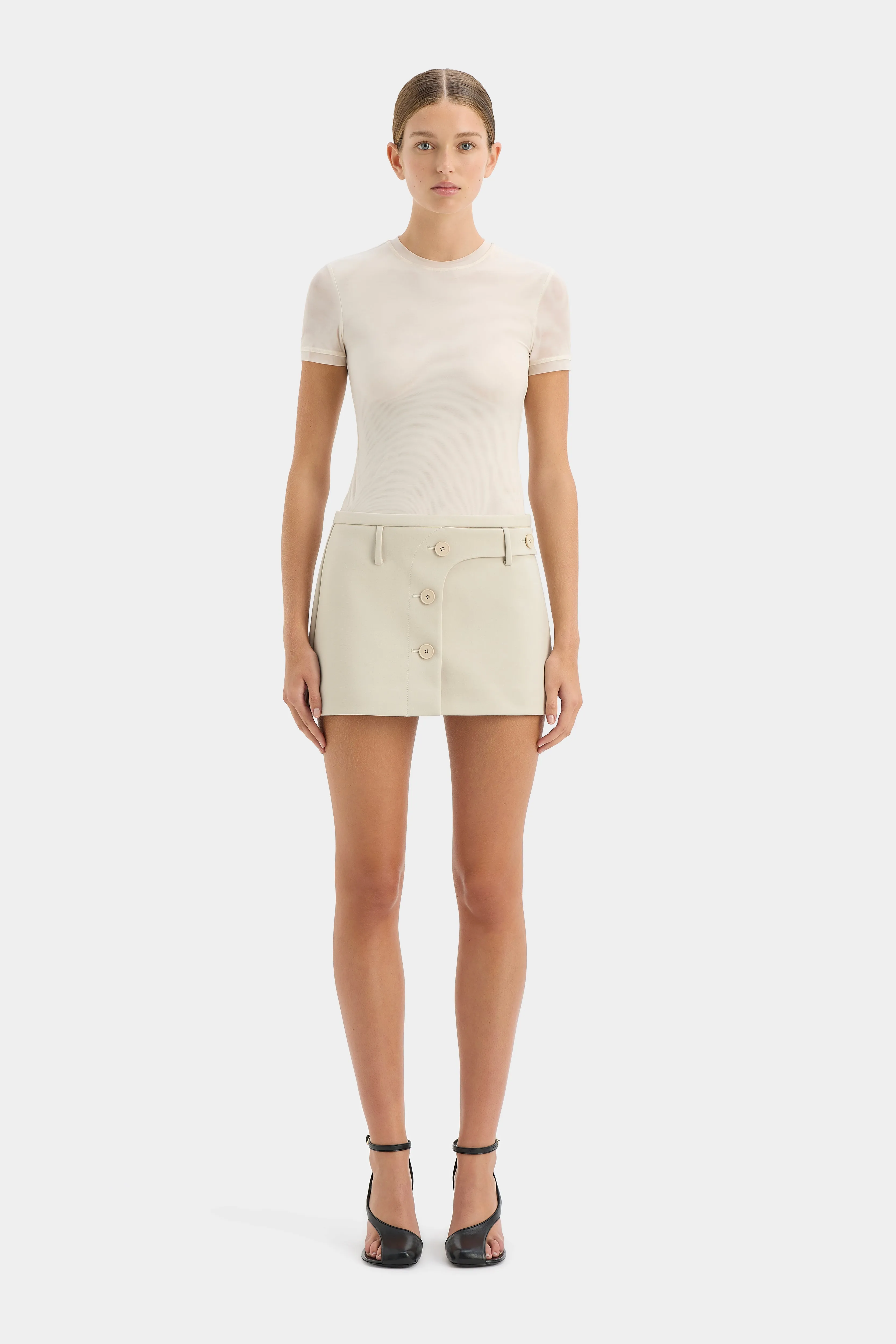 Jacques Mesh Fitted Tee sold by SIR the label product image thumbnail 2