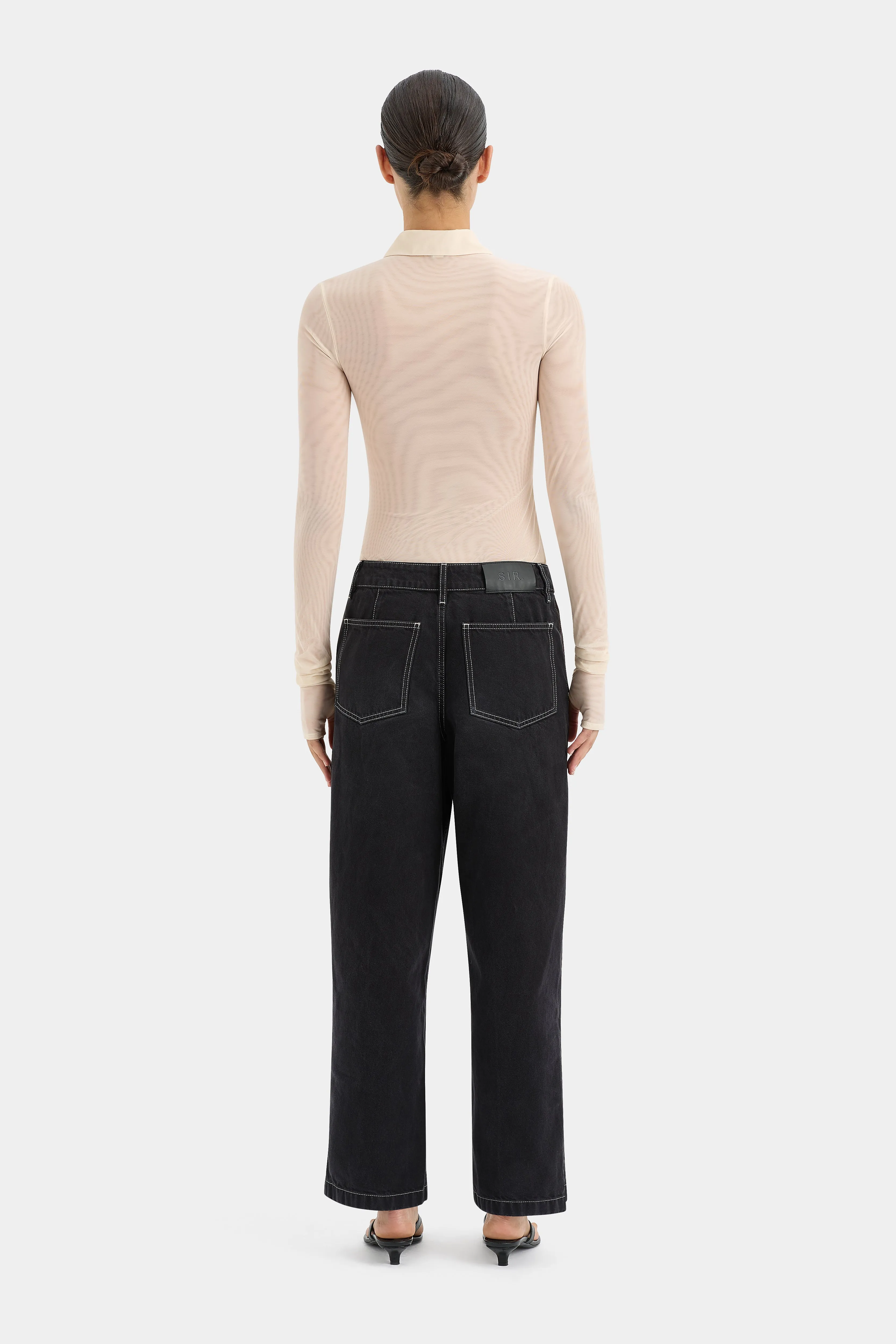 Jacques Mesh Zip Bodysuit sold by SIR the label product image thumbnail 4