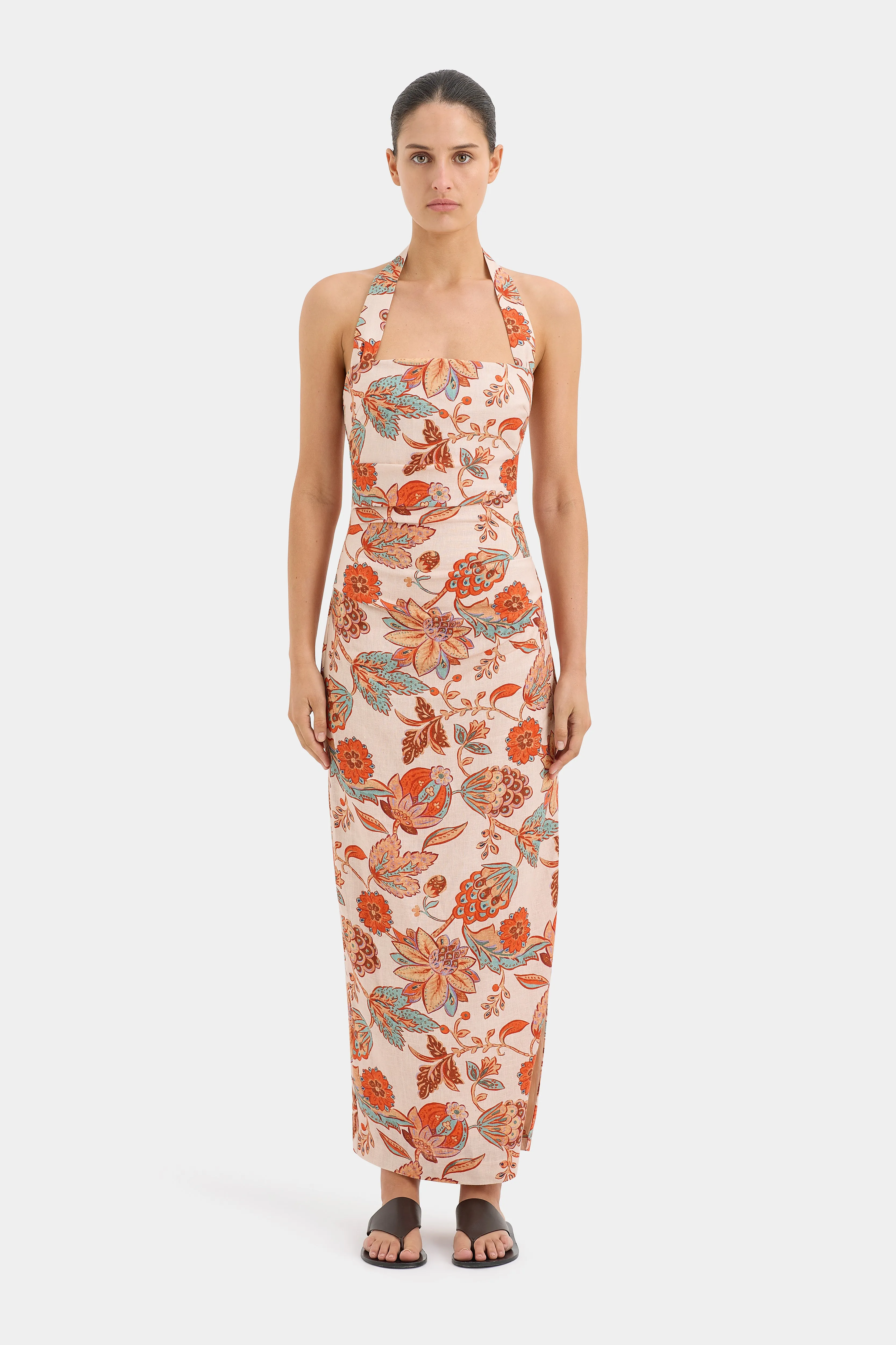 Noemi Halter Midi Dress sold by SIR the label