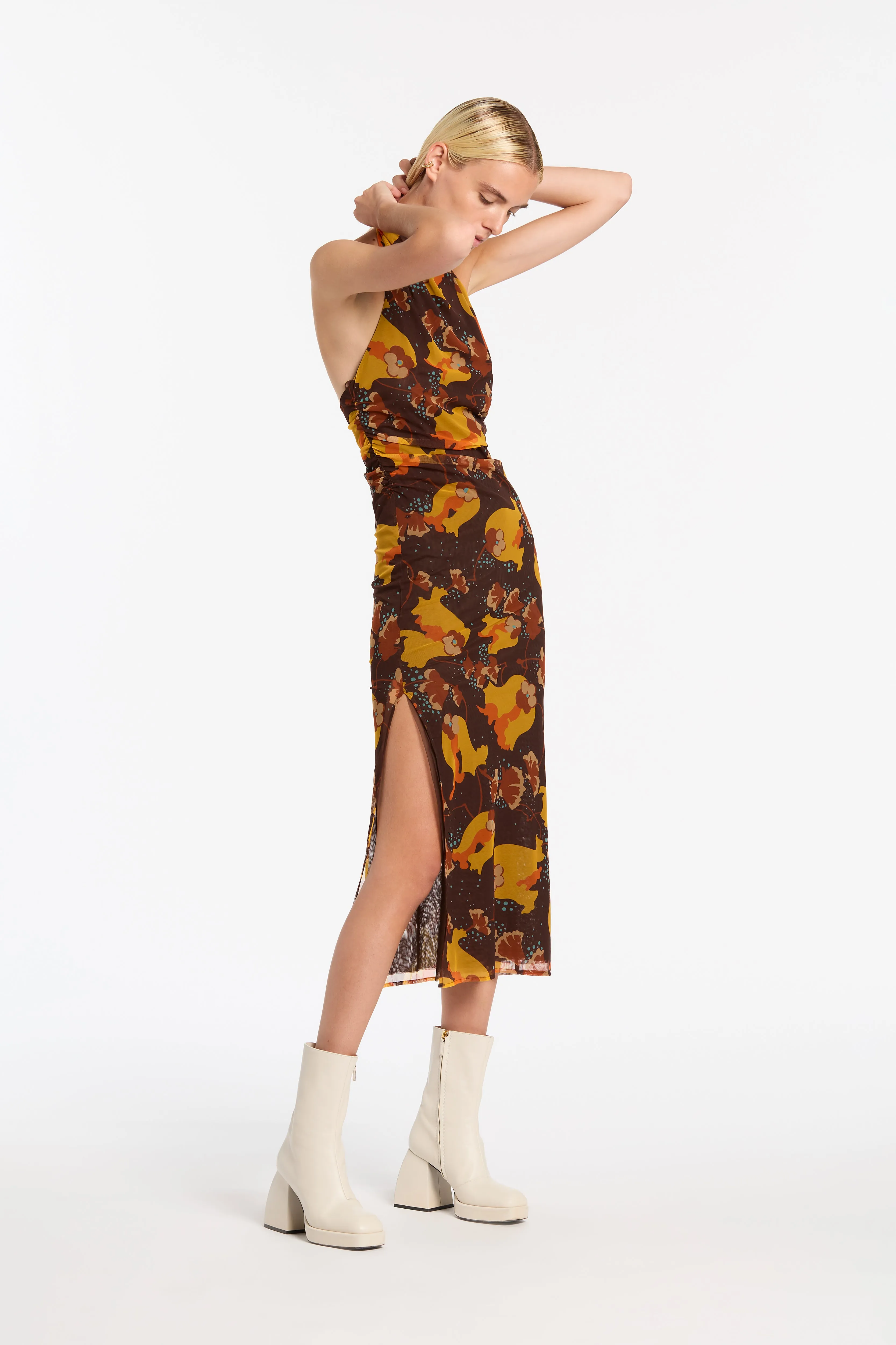 Jacques Mesh Halter Midi Dress sold by SIR the label product image thumbnail 3