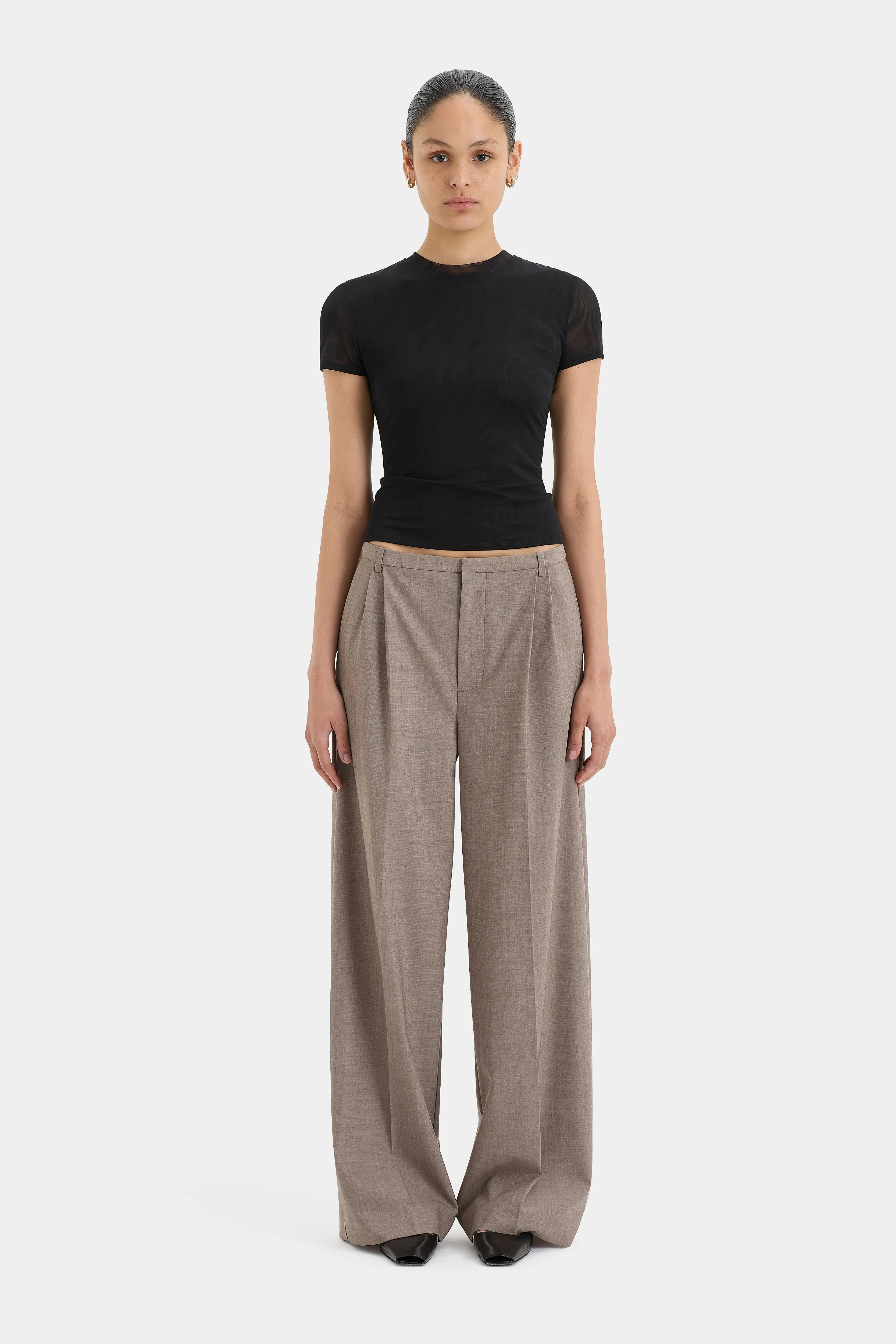 Jacques Mesh Fitted Tee sold by SIR the label product image thumbnail 2