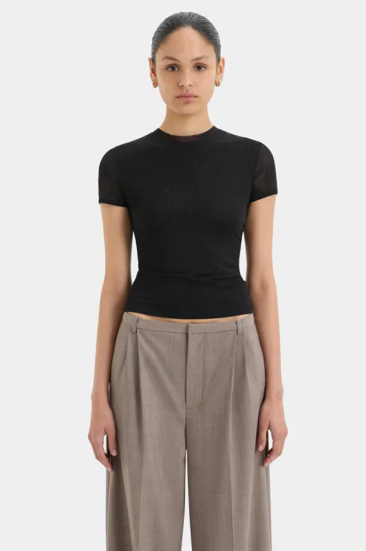 Jacques Mesh Fitted Tee sold by SIR the label