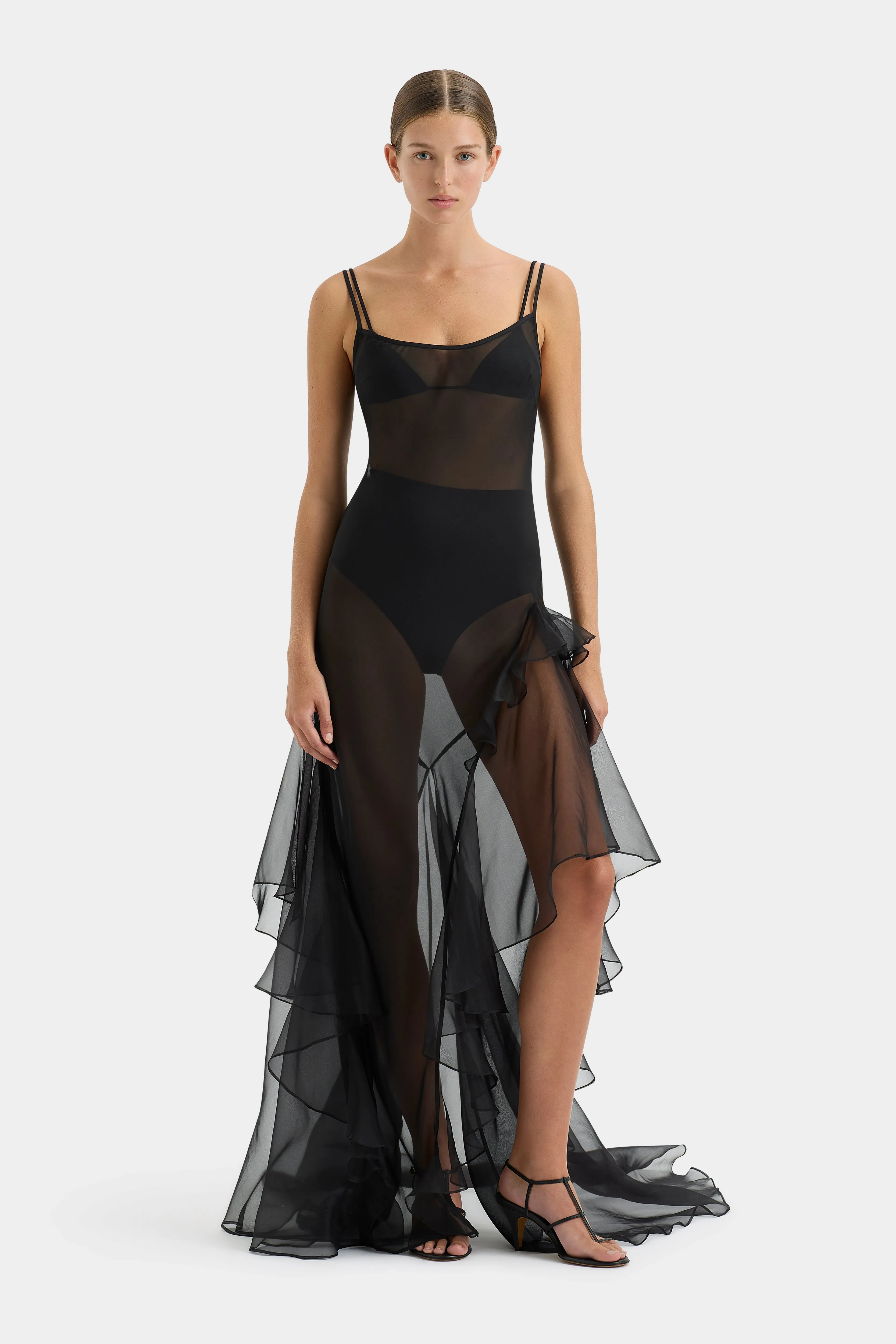 Sage Flounce Gown sold by SIR the label product image thumbnail 4