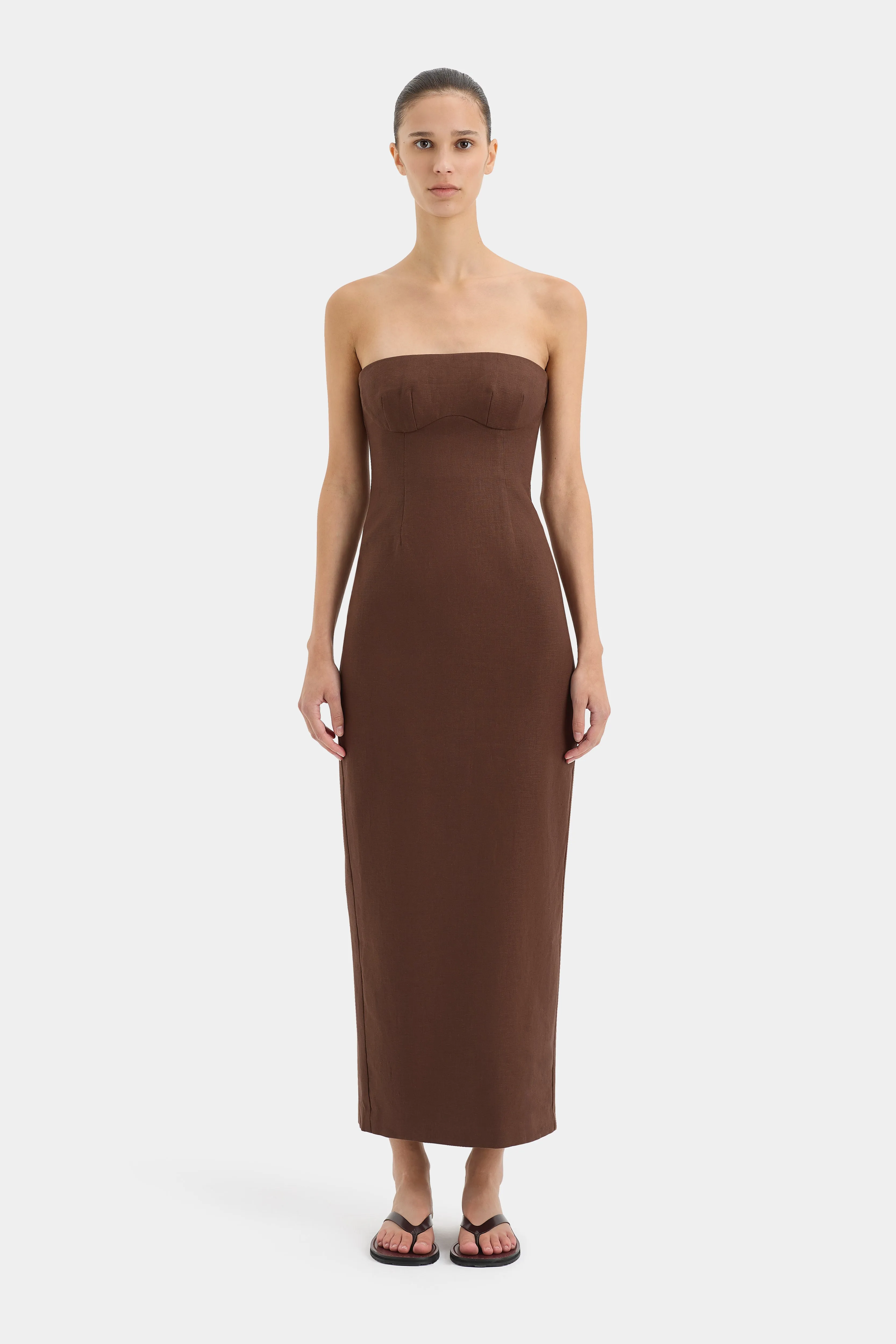 Evalita Column Dress sold by SIR the label