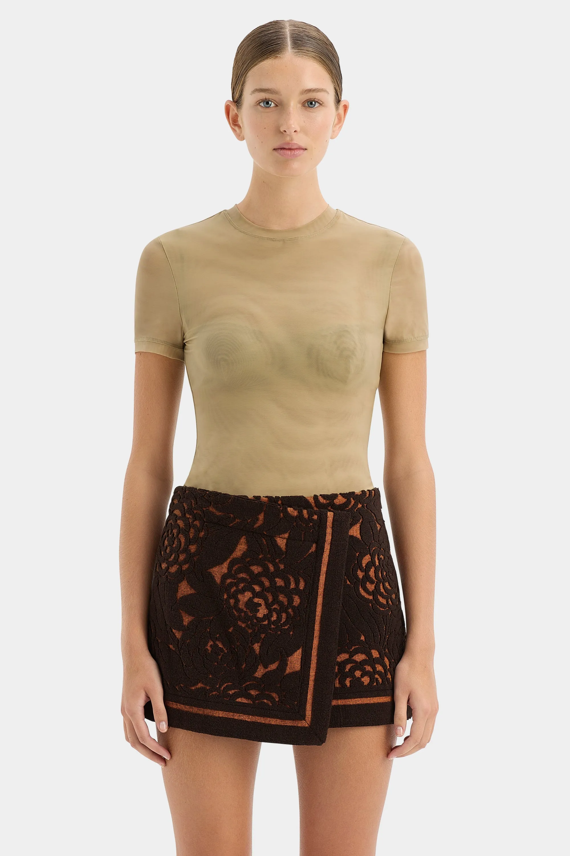 Jacques Mesh Fitted Tee sold by SIR the label