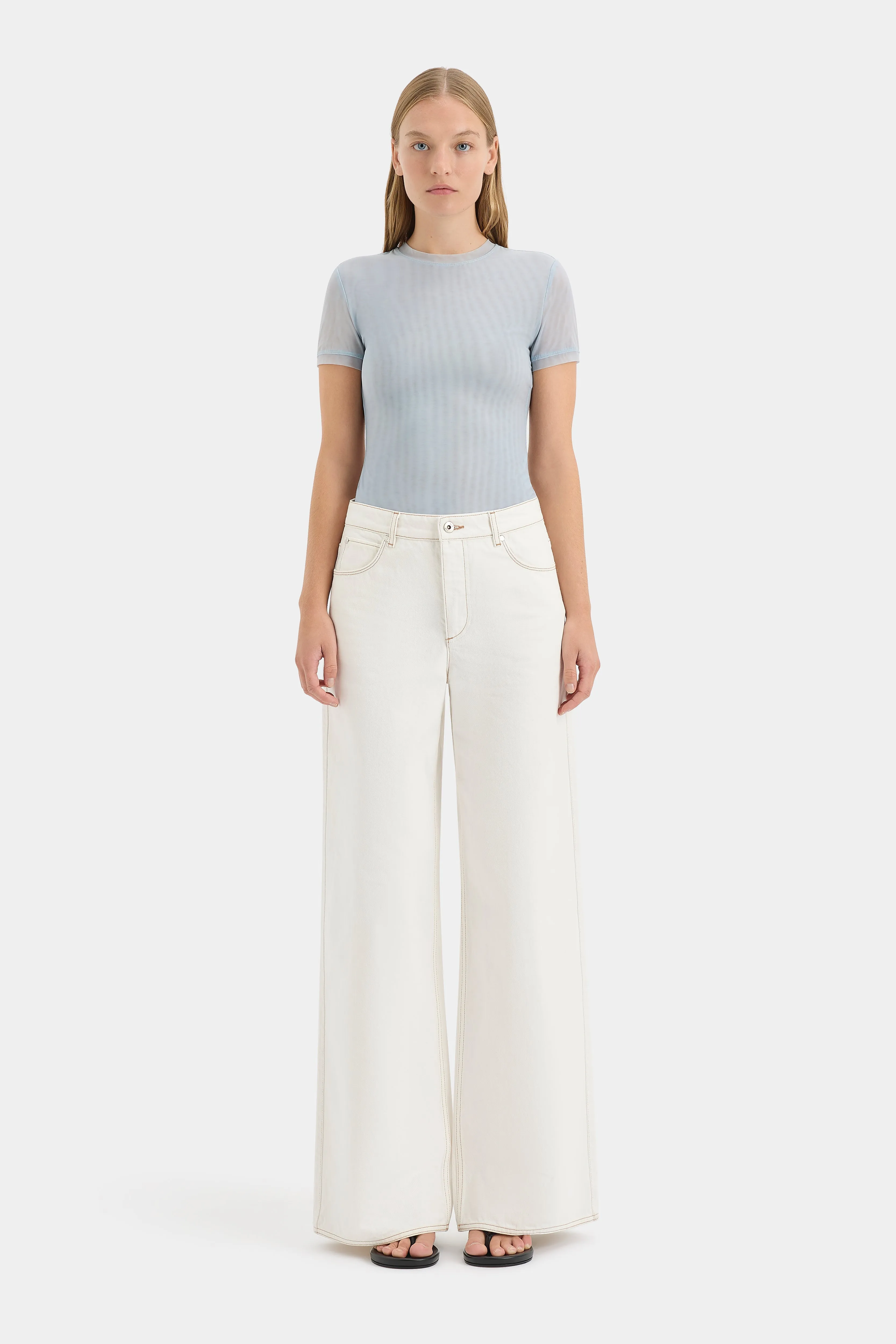 Jacques Mesh Fitted Tee sold by SIR the label