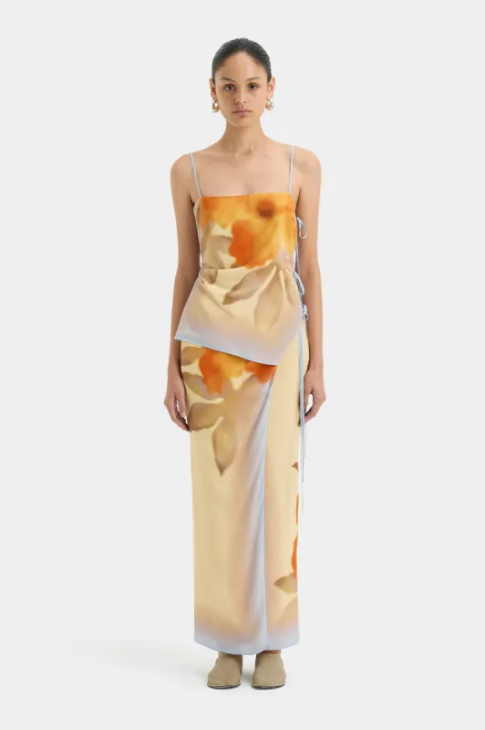Serene Tie Midi Skirt sold by SIR the label