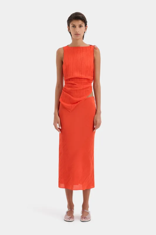 Ligera Midi Skirt sold by SIR the label