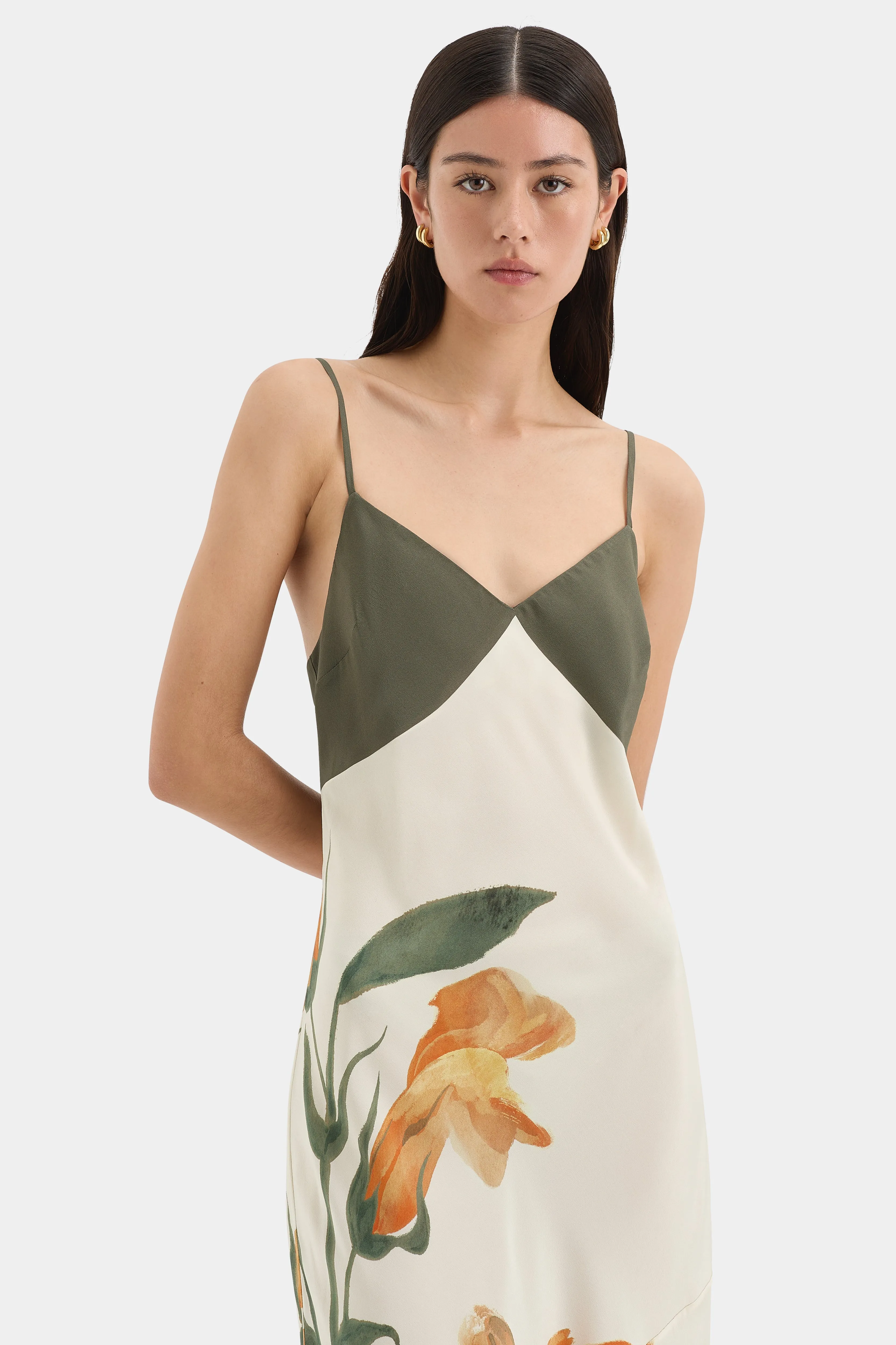 Constance V Neck Slip Dress sold by SIR the label product image thumbnail 5