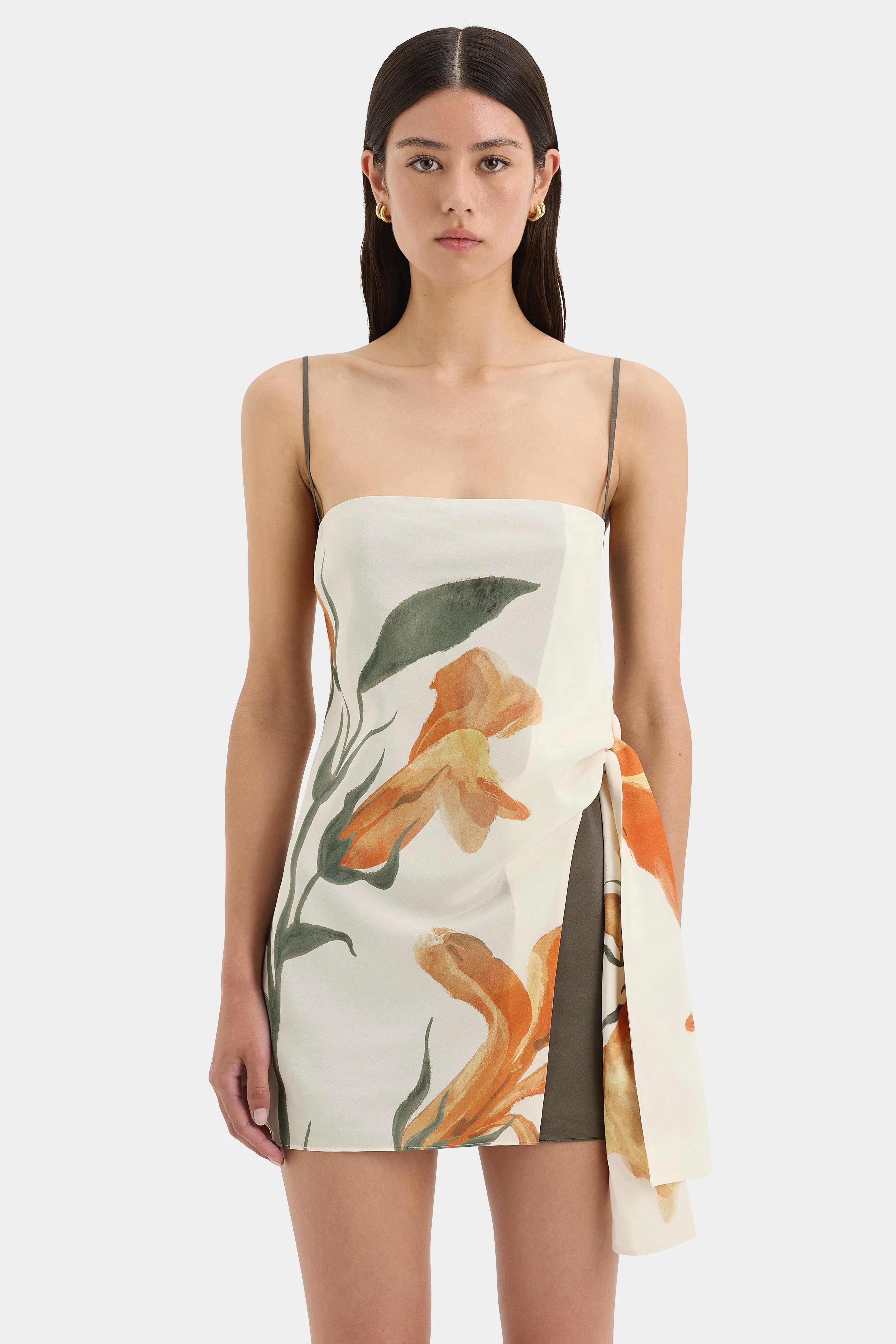 Constance Tie Mini Dress sold by SIR the label product image thumbnail 4