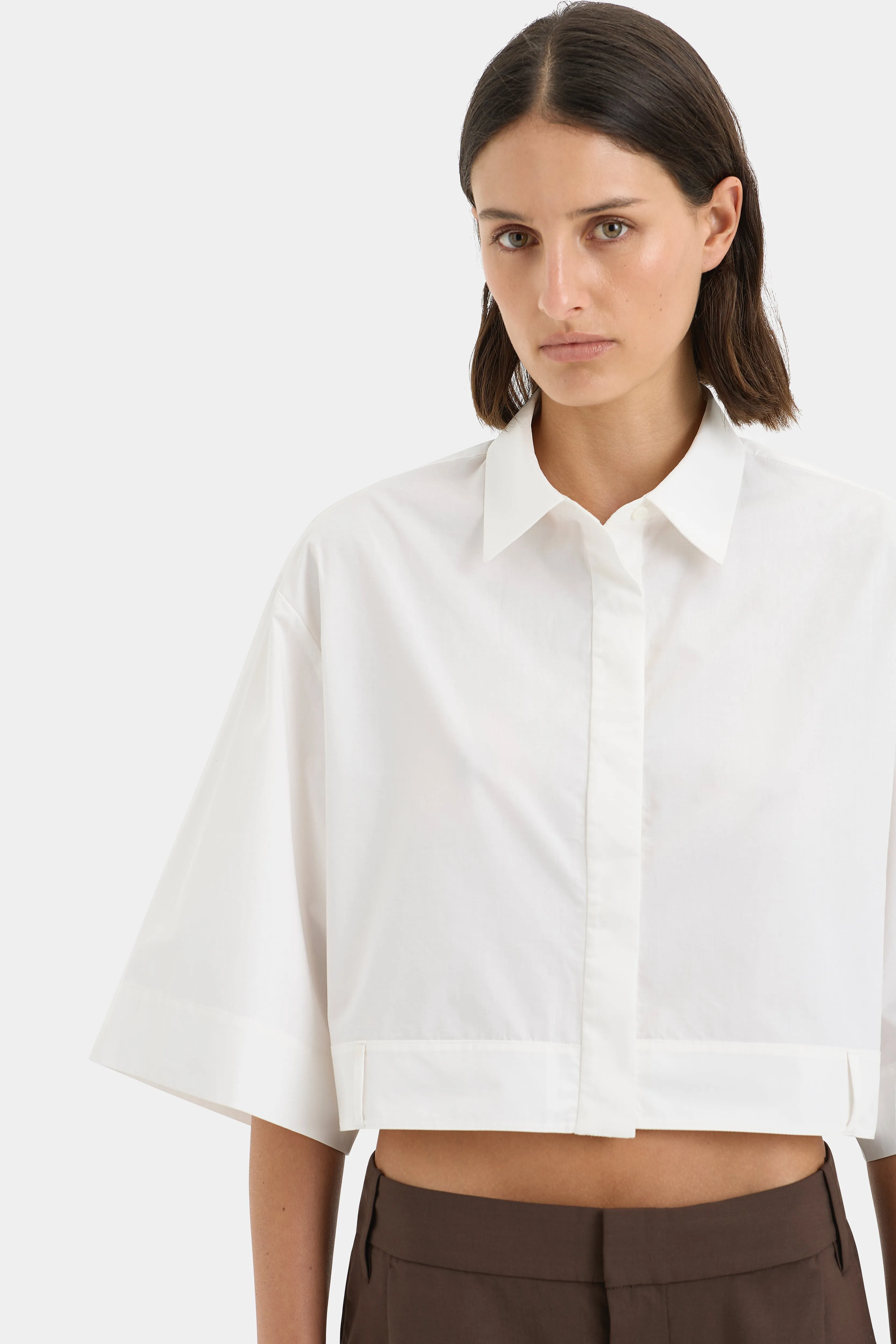 Zaria Crop Shirt sold by SIR the label product image thumbnail 5