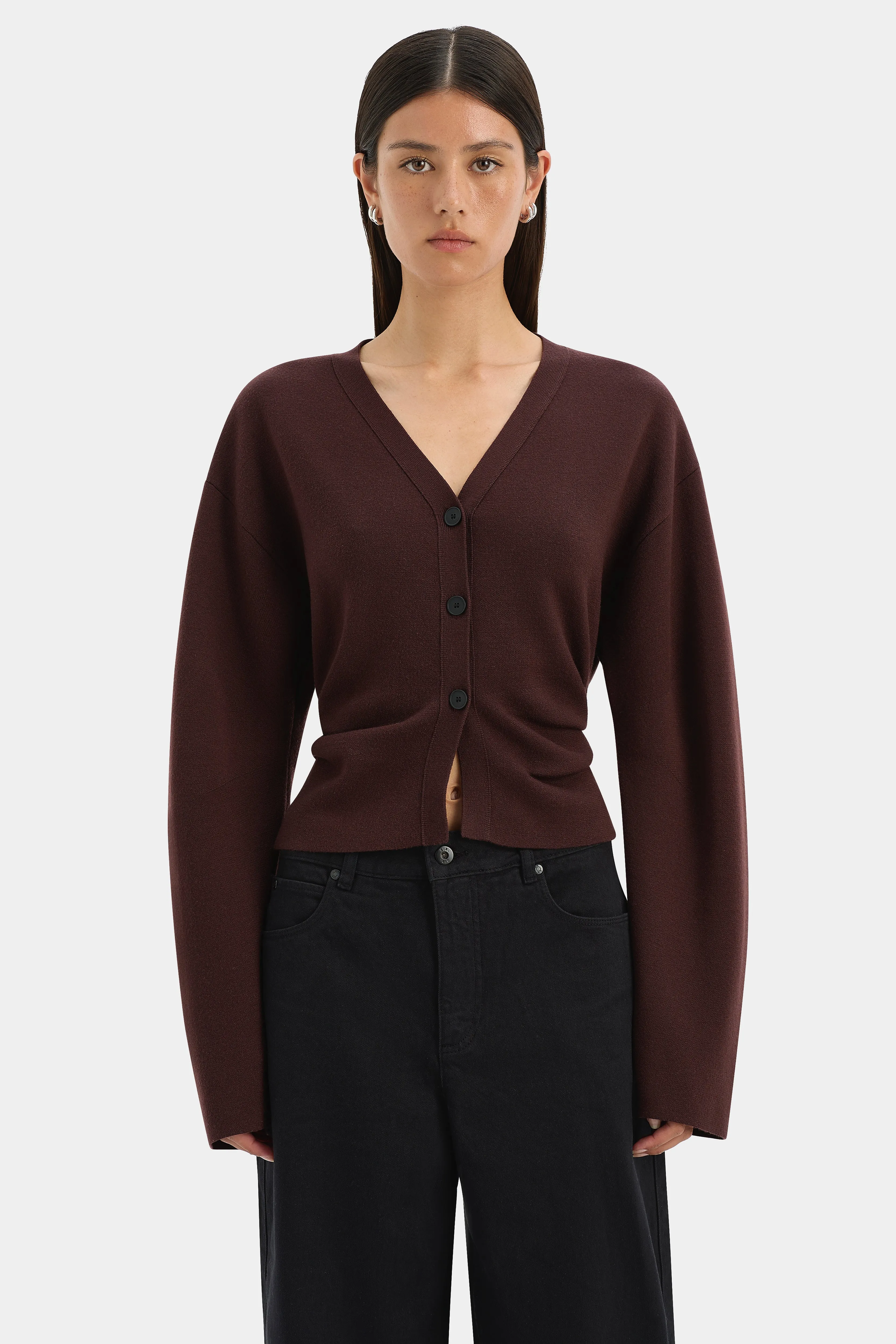 Ayana Gathered Cardigan sold by SIR the label product image thumbnail 4